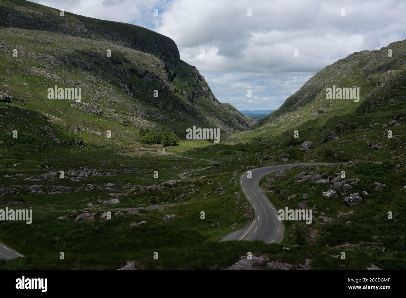 Walking the Gap of Dunloe as part of our Kerry Way hike in 2019 Stock Photo