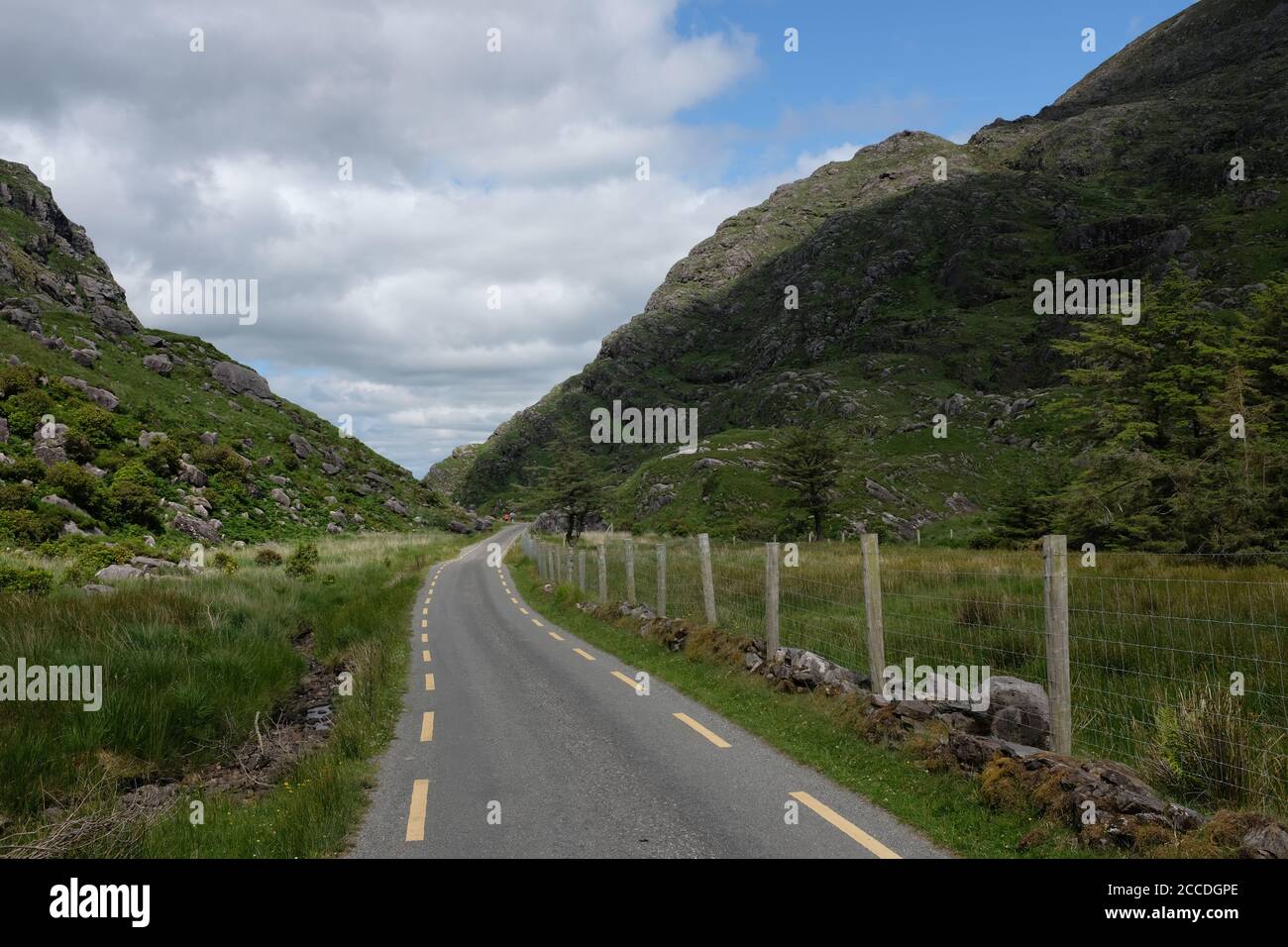 Walking the Gap of Dunloe as part of our Kerry Way hike in 2019 Stock Photo