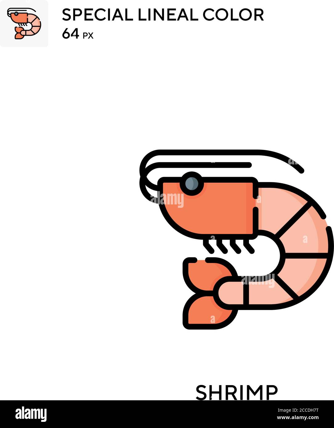 Shrimp Special lineal color icon. Illustration symbol design template ...