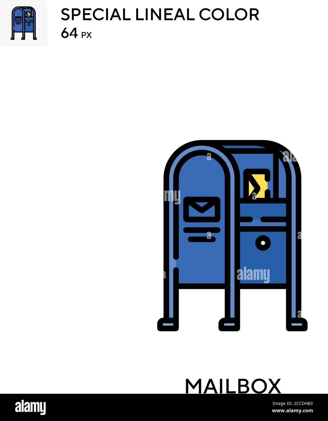 Mailbox Special lineal color icon. Illustration symbol design template ...