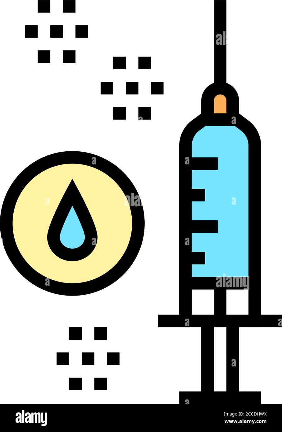 injection anesthesia color icon vector illustration Stock Vector Image ...