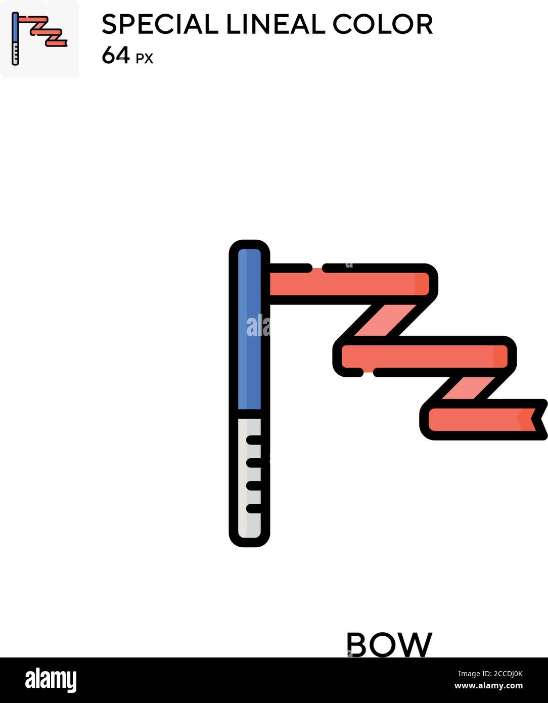 Bow Special lineal color icon. Illustration symbol design template for ...