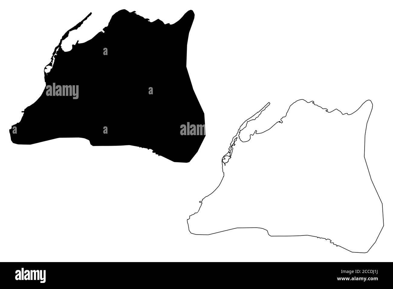 Luanda City (Republic of Angola, Luanda Province) map vector ...