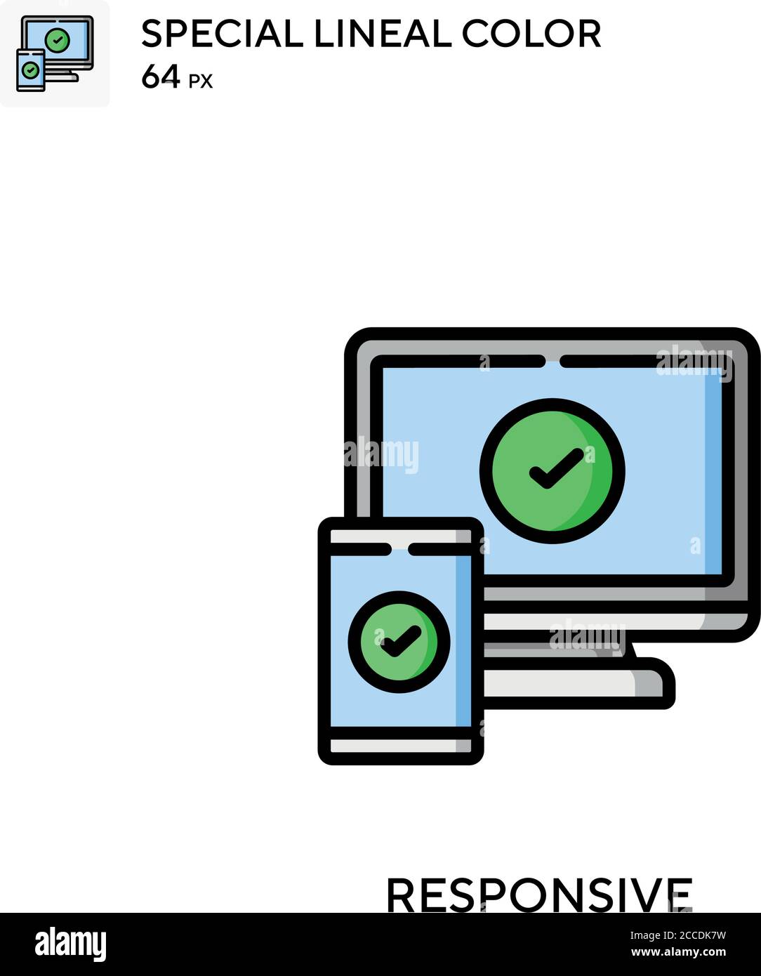 Responsive Special lineal color icon. Illustration symbol design ...