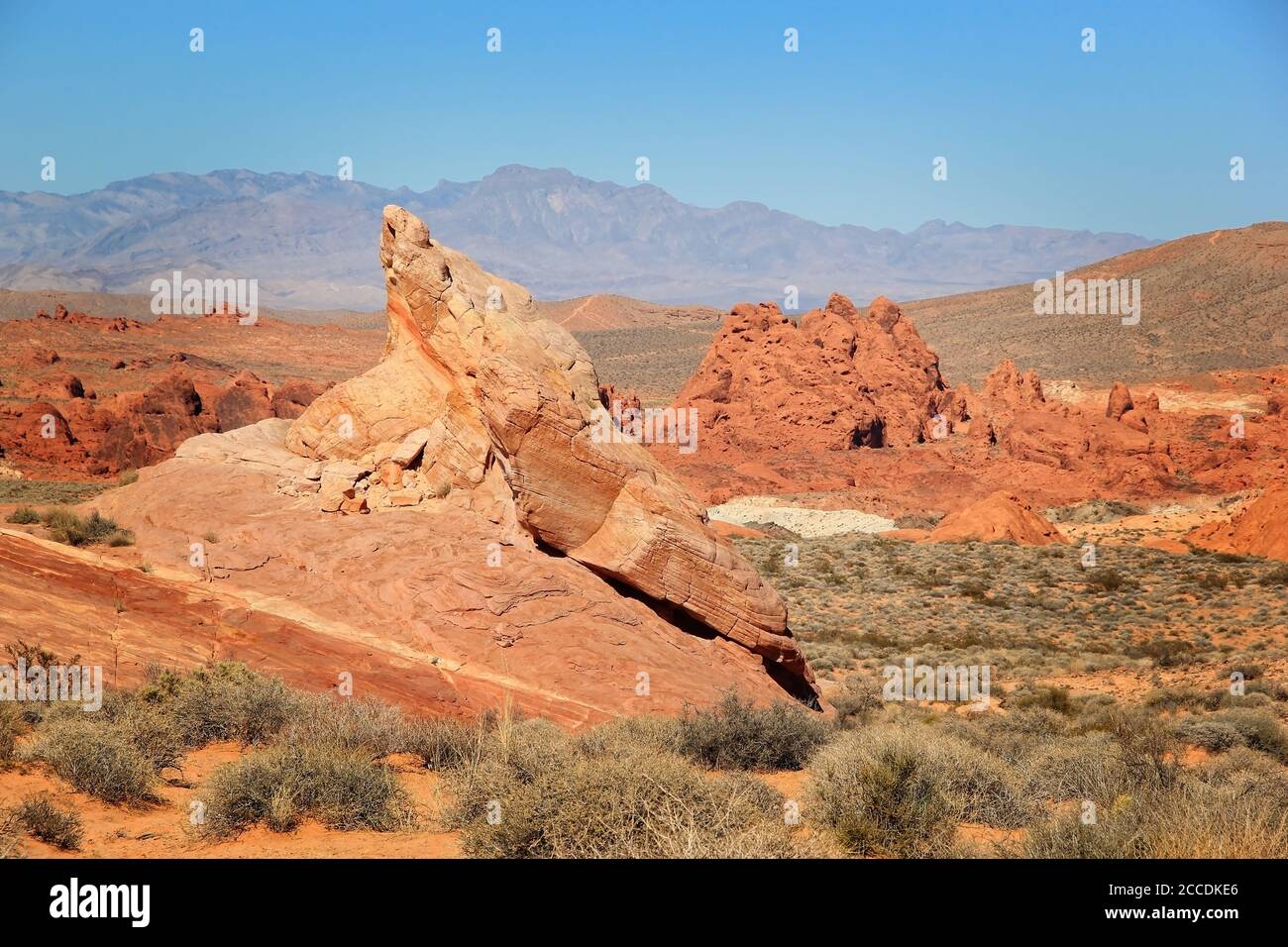 Valley of fire State Park, striped red rocks, Nevada Stock Photo - Alamy
