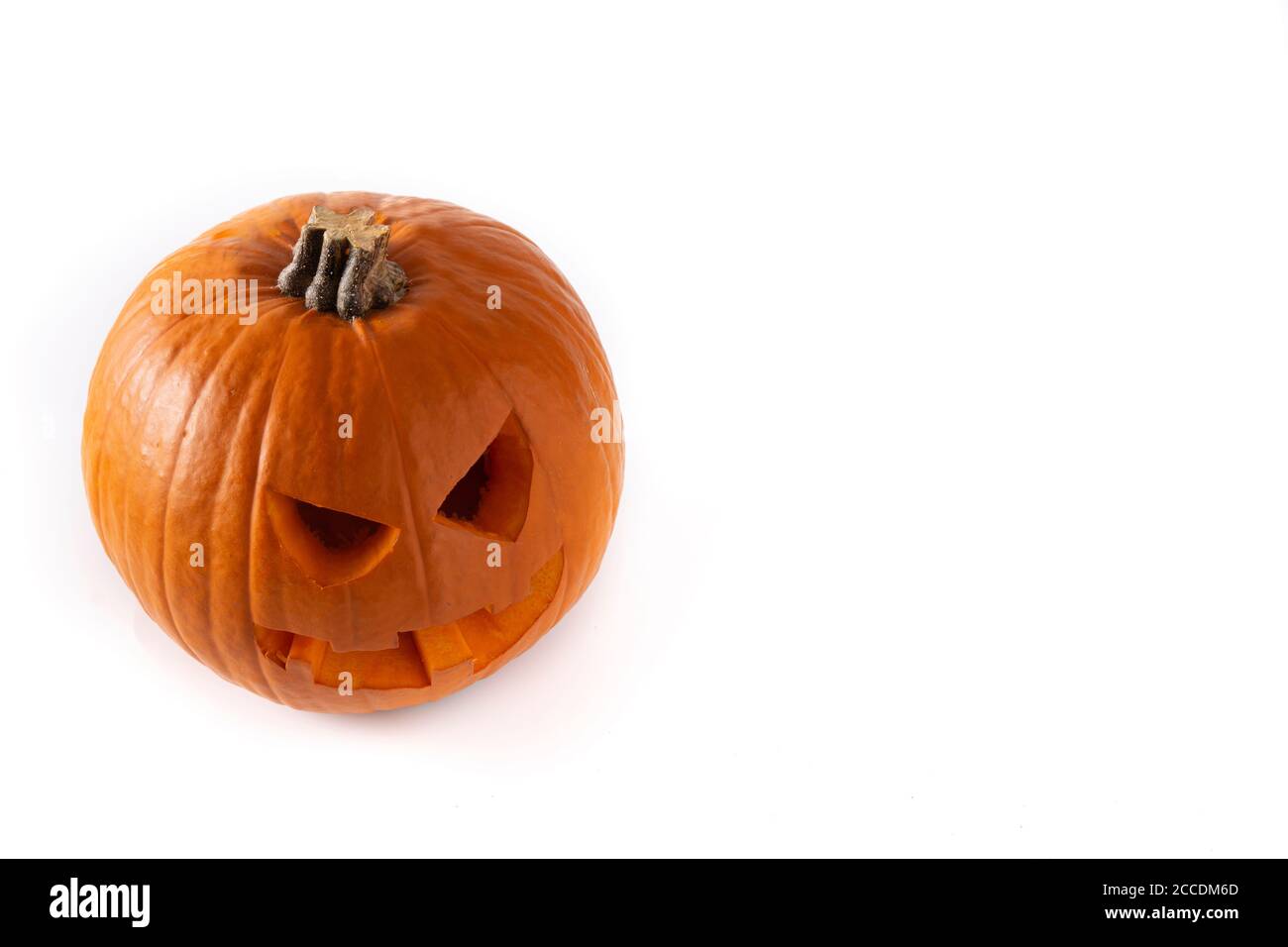 Natural halloween pumpkin isolated on white background Stock Photo - Alamy