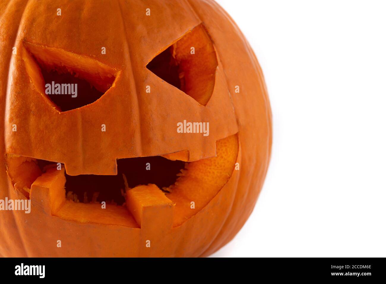 Natural halloween pumpkin isolated on white background Stock Photo - Alamy