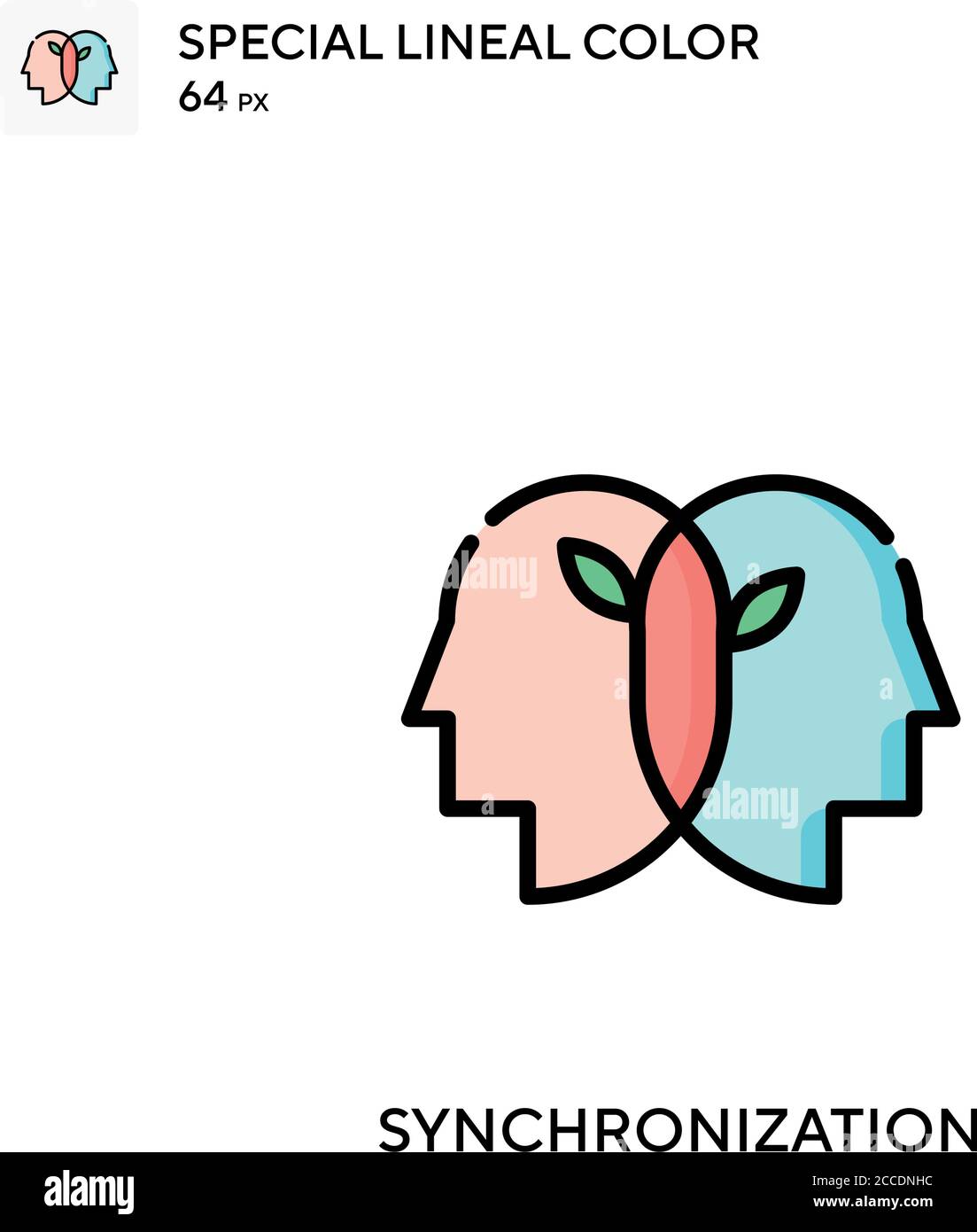 Synchronization Special lineal color icon. Illustration symbol design ...