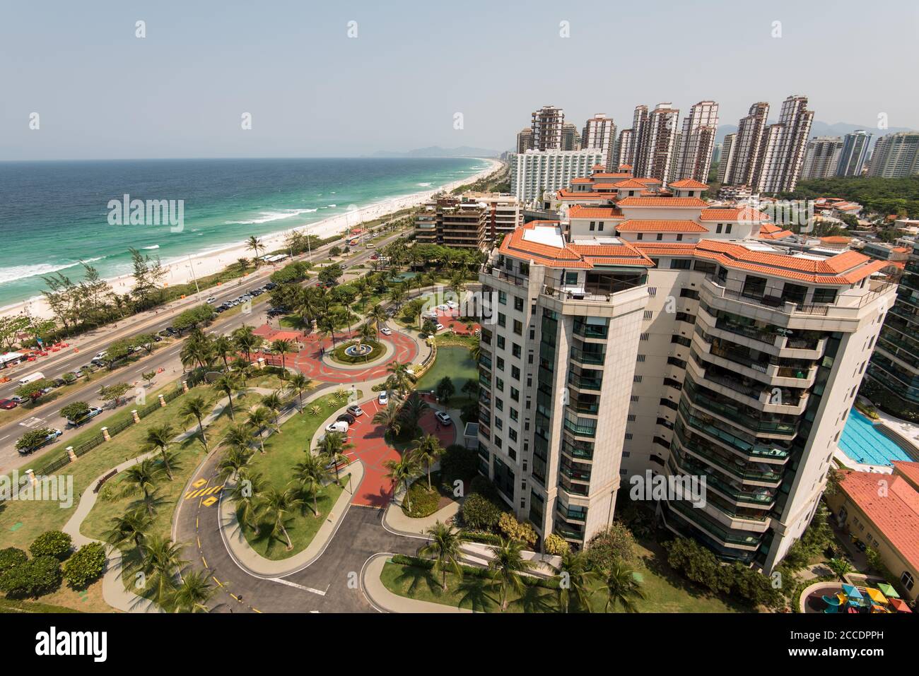 Luxury Apartment Buildings in Front of the Beach in Barra da Tijuca