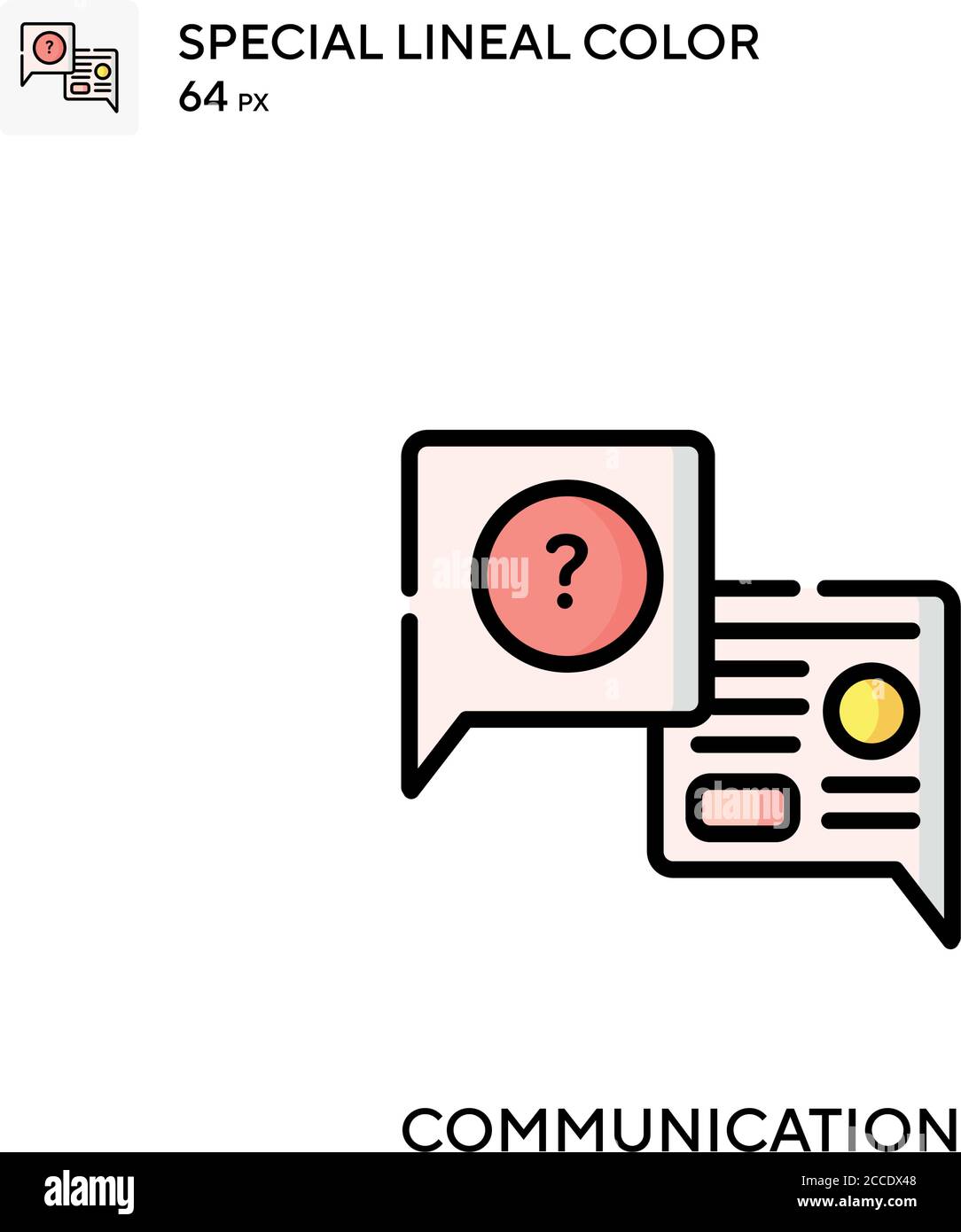 Communication Special lineal color icon. Illustration symbol design ...