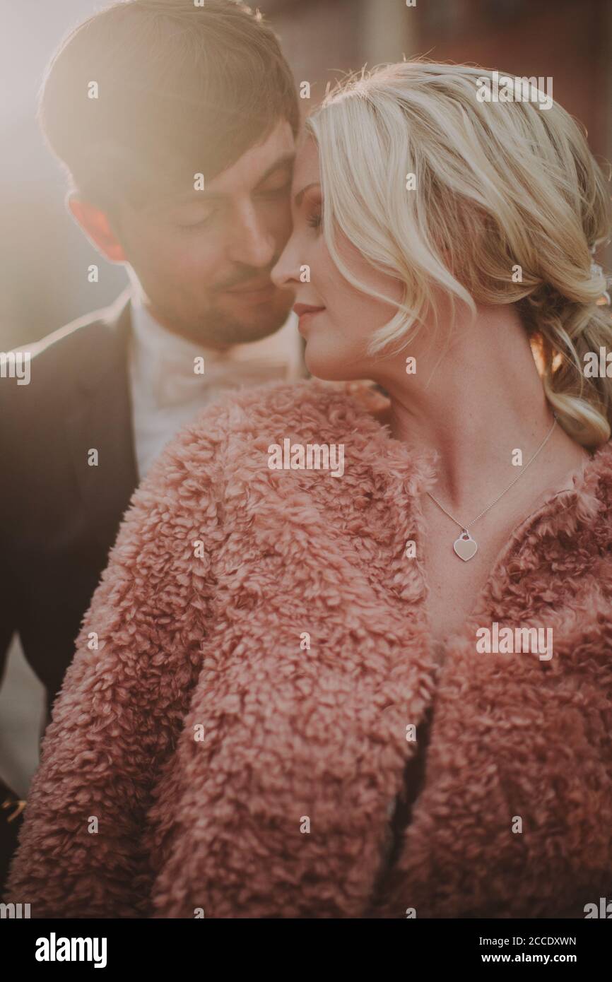 Newlyweds, happy, in love Stock Photo