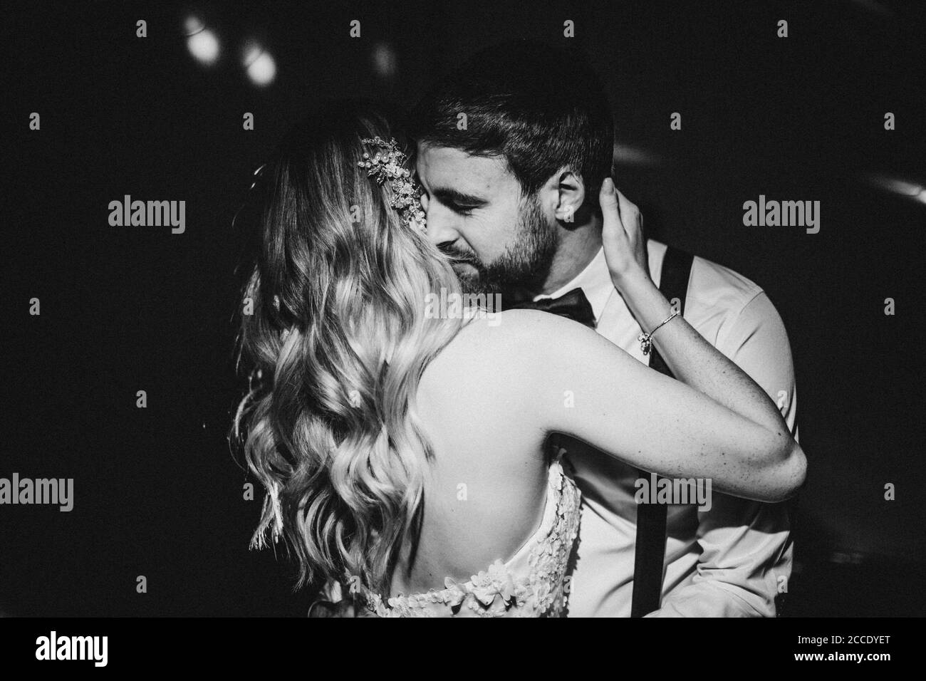 Newlyweds, happy, in love Stock Photo