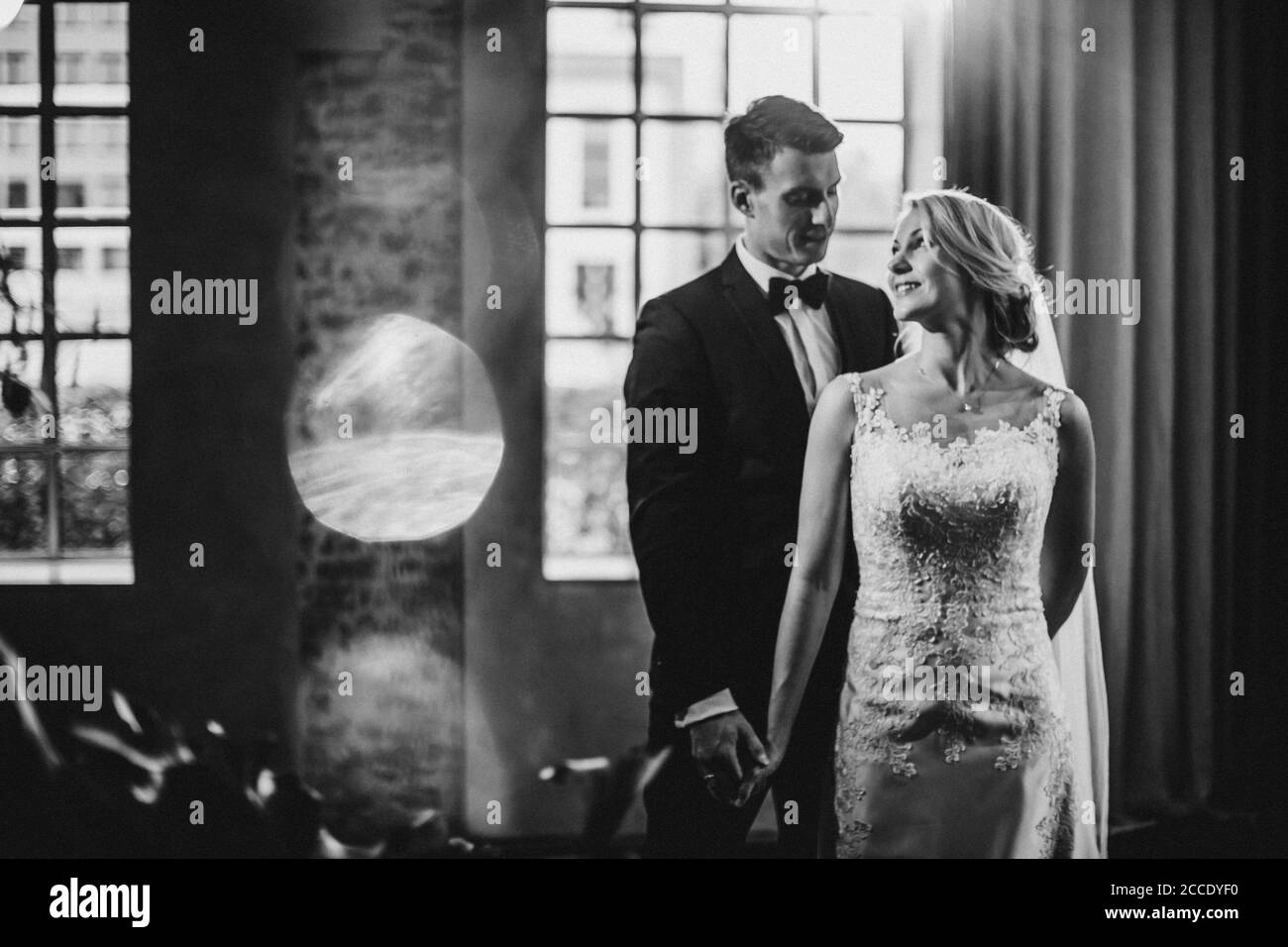 Newlyweds smile tenderly other hi-res stock photography and images - Alamy