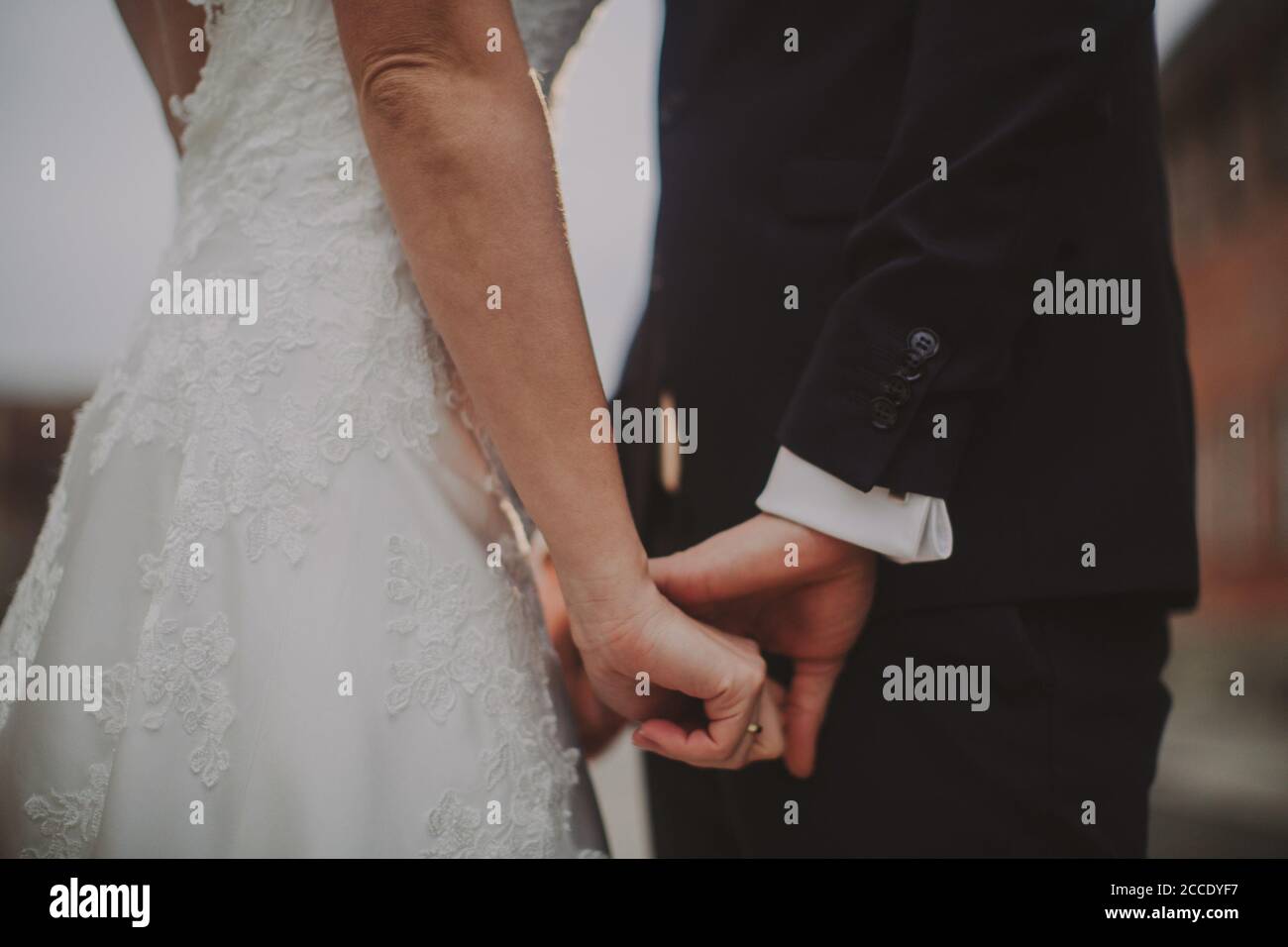 Newlyweds, happy, in love Stock Photo