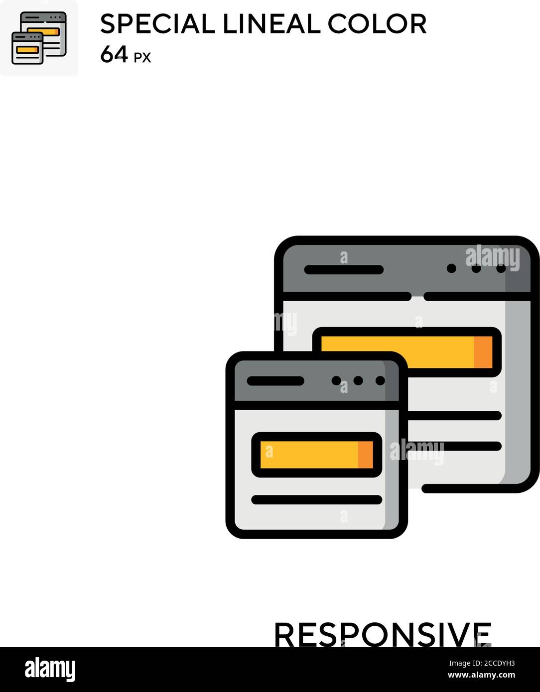 Responsive Special lineal color icon. Illustration symbol design ...