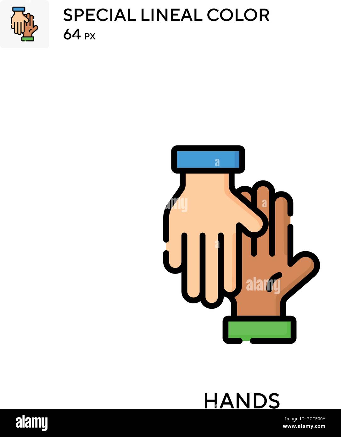 Hands Special lineal color icon. Illustration symbol design template ...