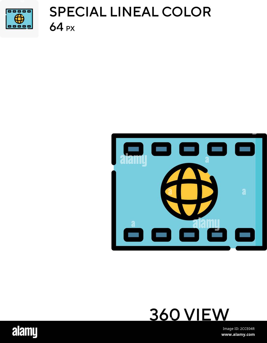 360 view Special lineal color icon. Illustration symbol design template ...