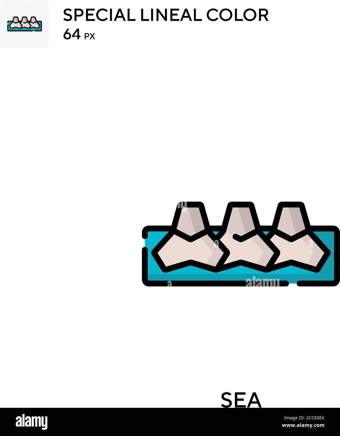 Sea Special lineal color icon. Illustration symbol design template for ...