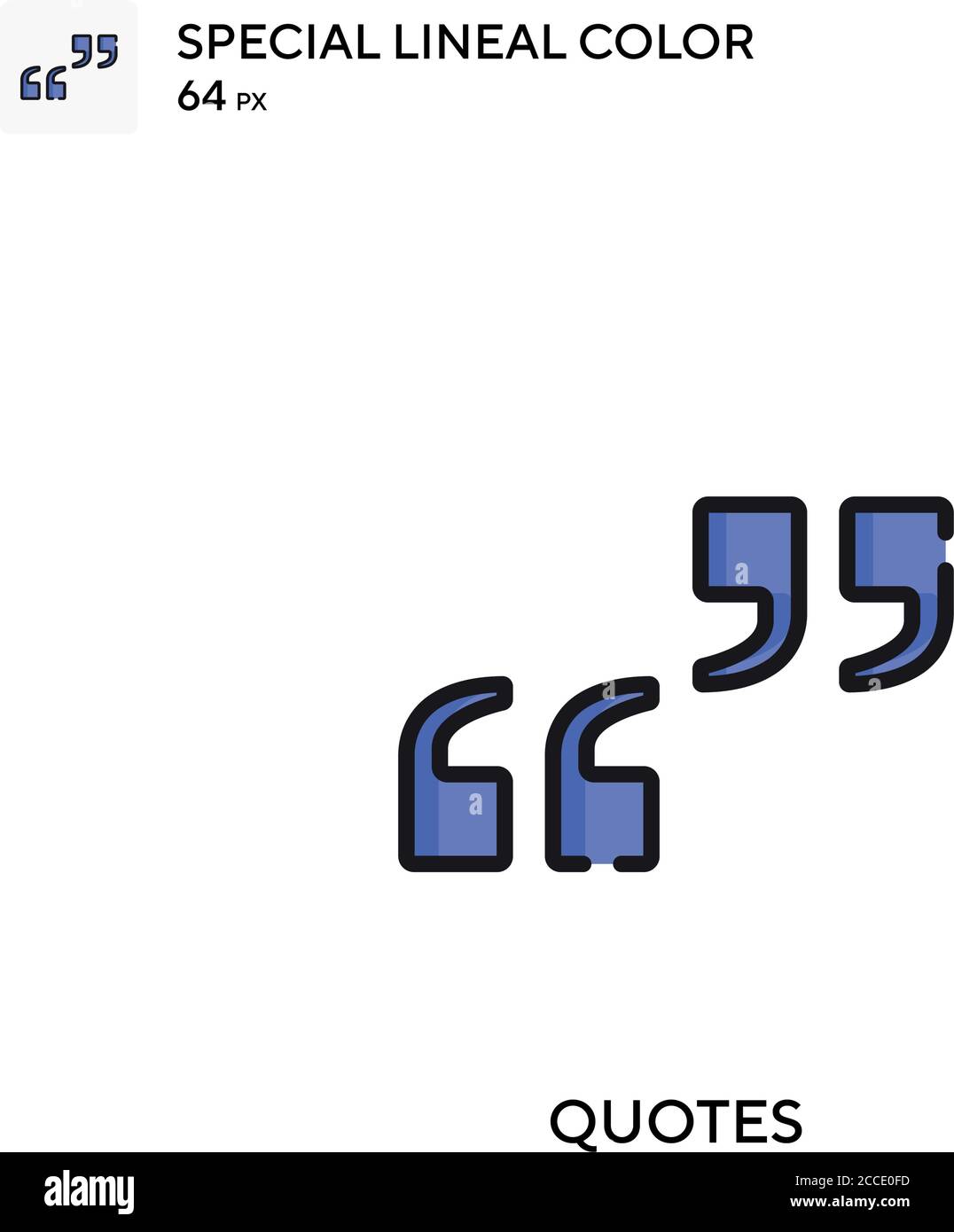 Quotes Special lineal color icon. Illustration symbol design template ...