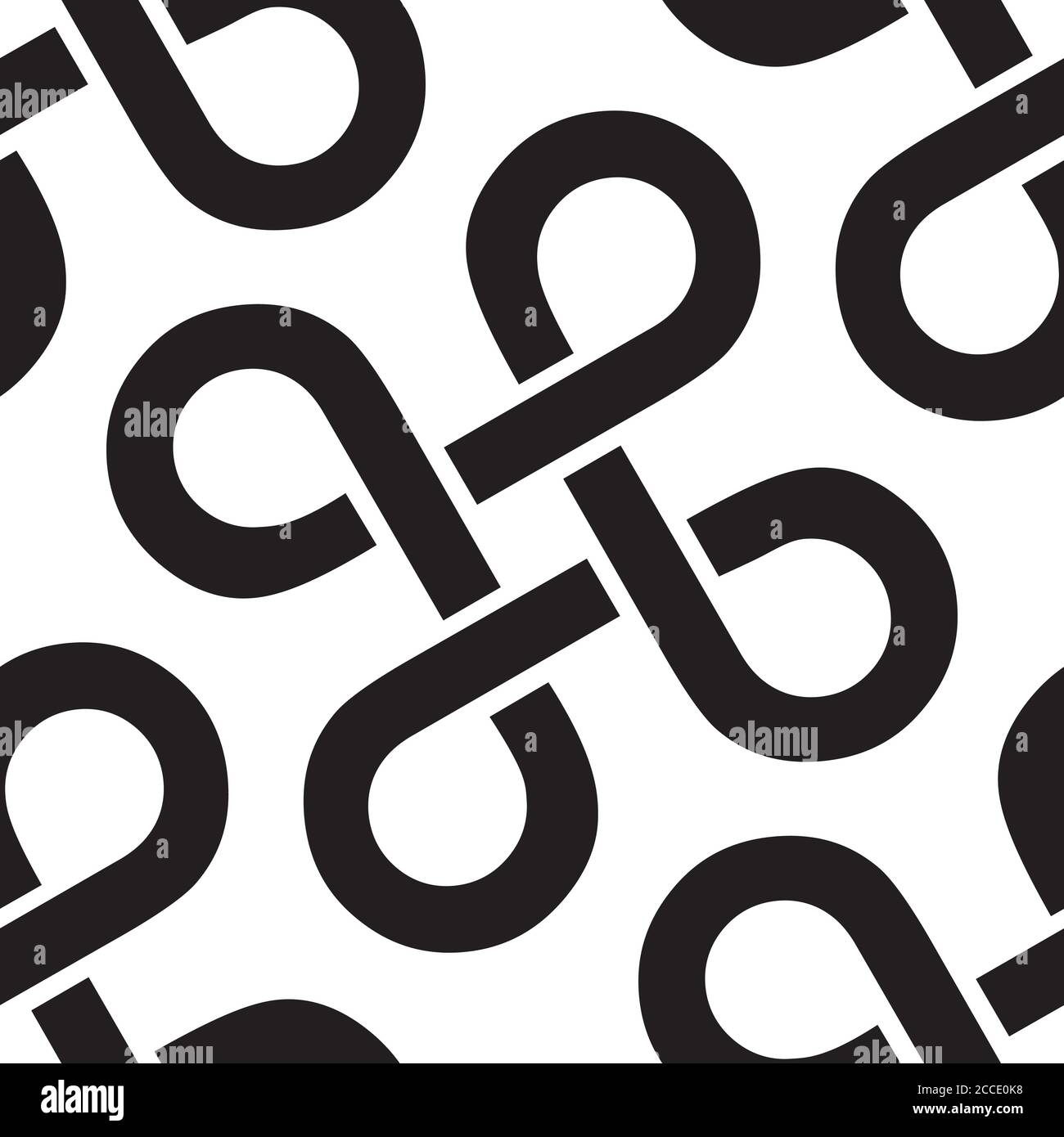 Seamless pattern with black geometric forms Stock Vector Image & Art ...