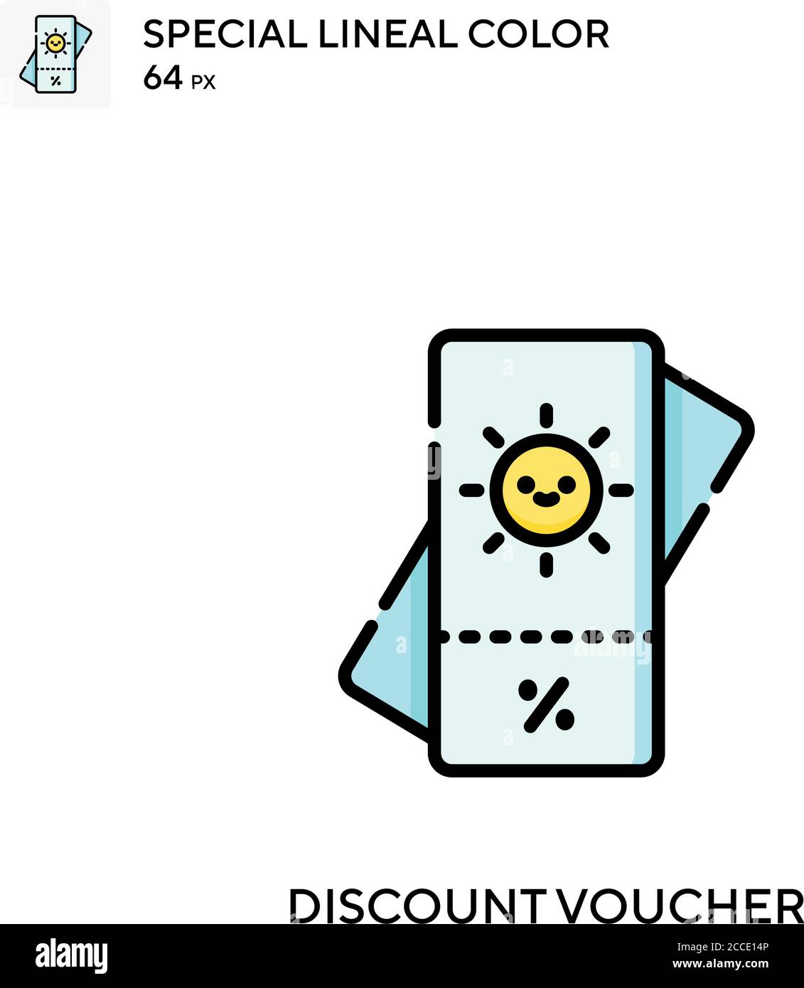 Discount voucher Special lineal color icon. Illustration symbol design ...
