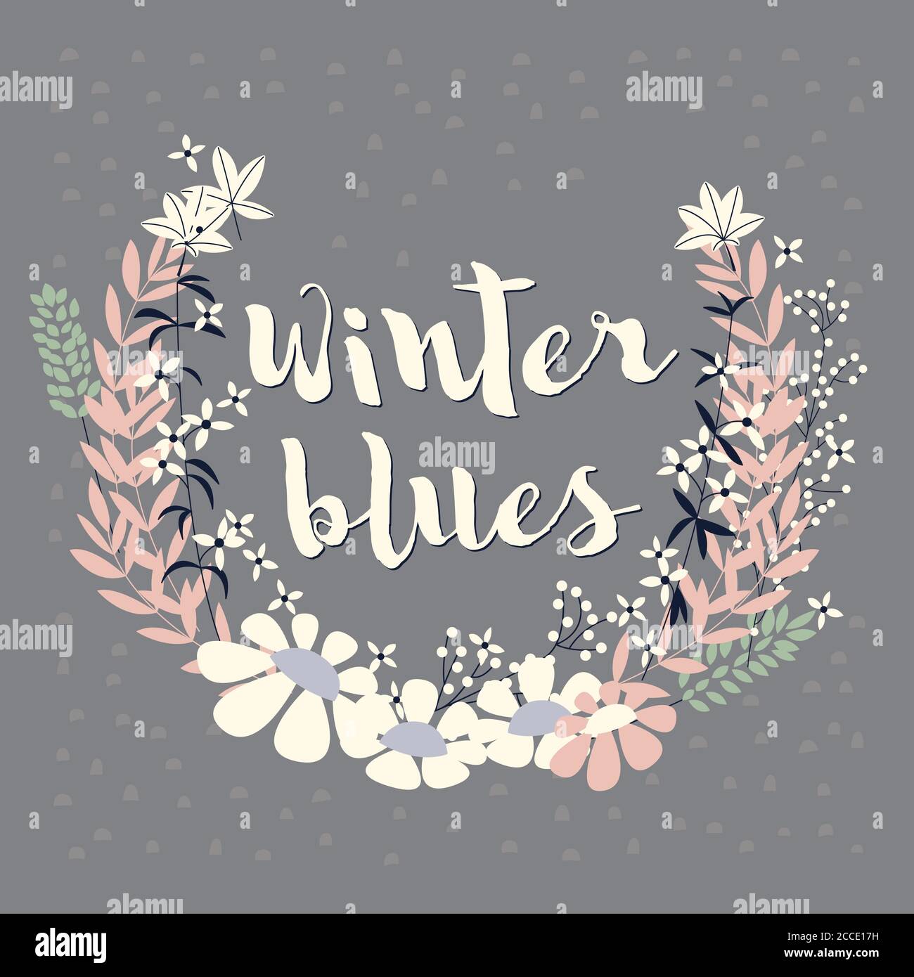 Colorful collection of winter floral arrangement and flowers for invitation, wedding or greeting cards, vector illustration Stock Vector