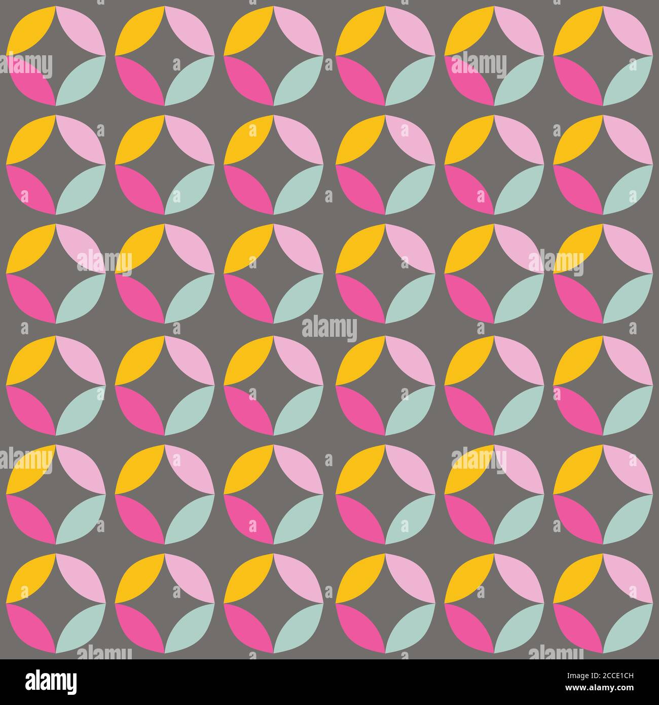 Geometric seamless pattern with colorful circles in retro design ...