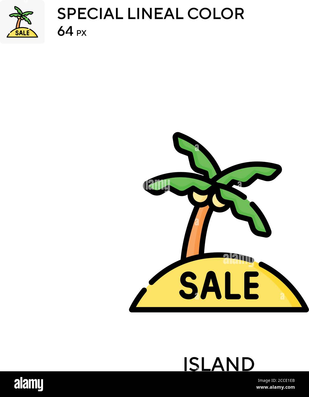 Island Special lineal color icon. Illustration symbol design template ...