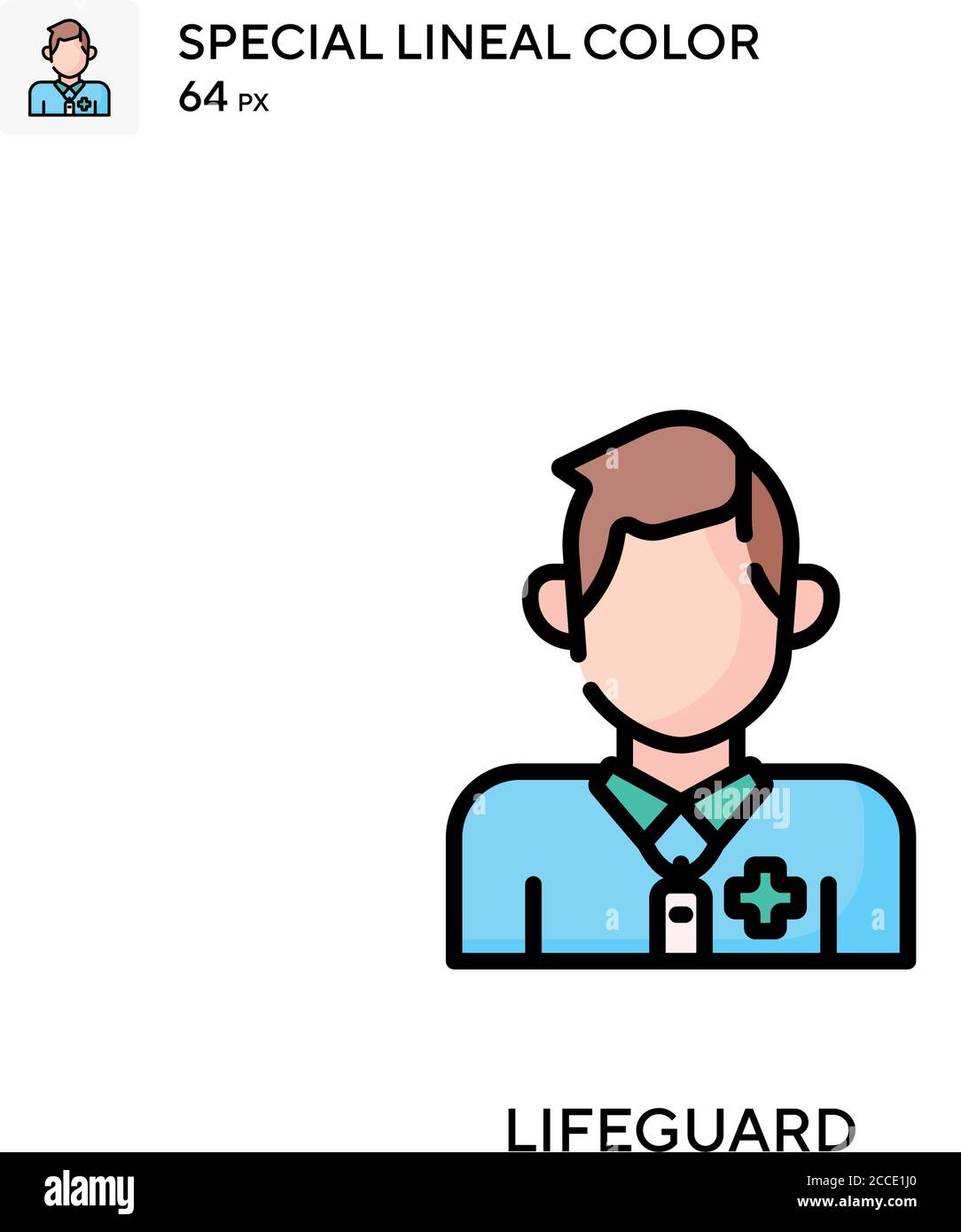 Lifeguard Special lineal color icon. Illustration symbol design ...