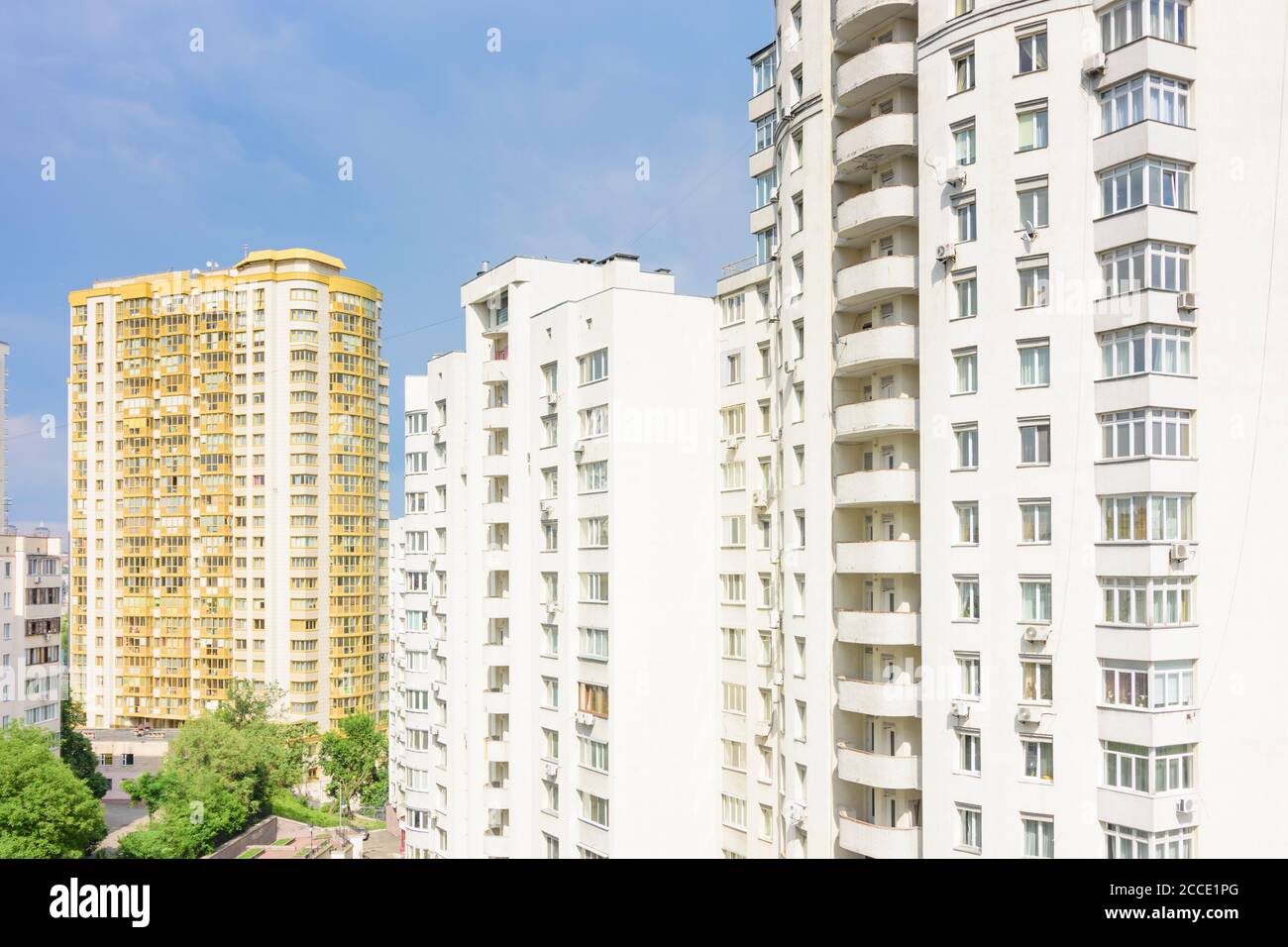 Kiev (Kyiv), newly built quarters, residential highrise, South of Kiev