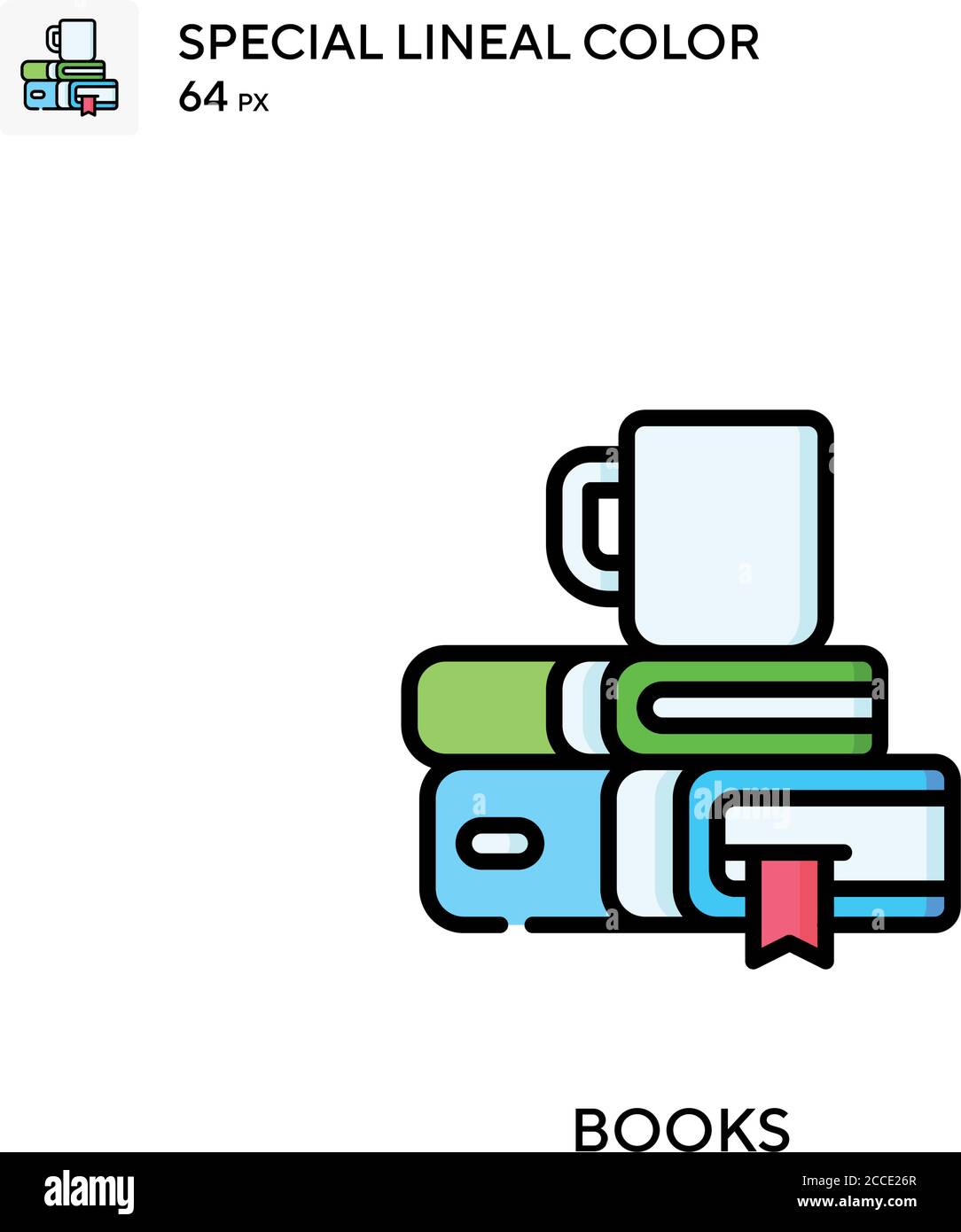 Books Special lineal color icon. Illustration symbol design template ...