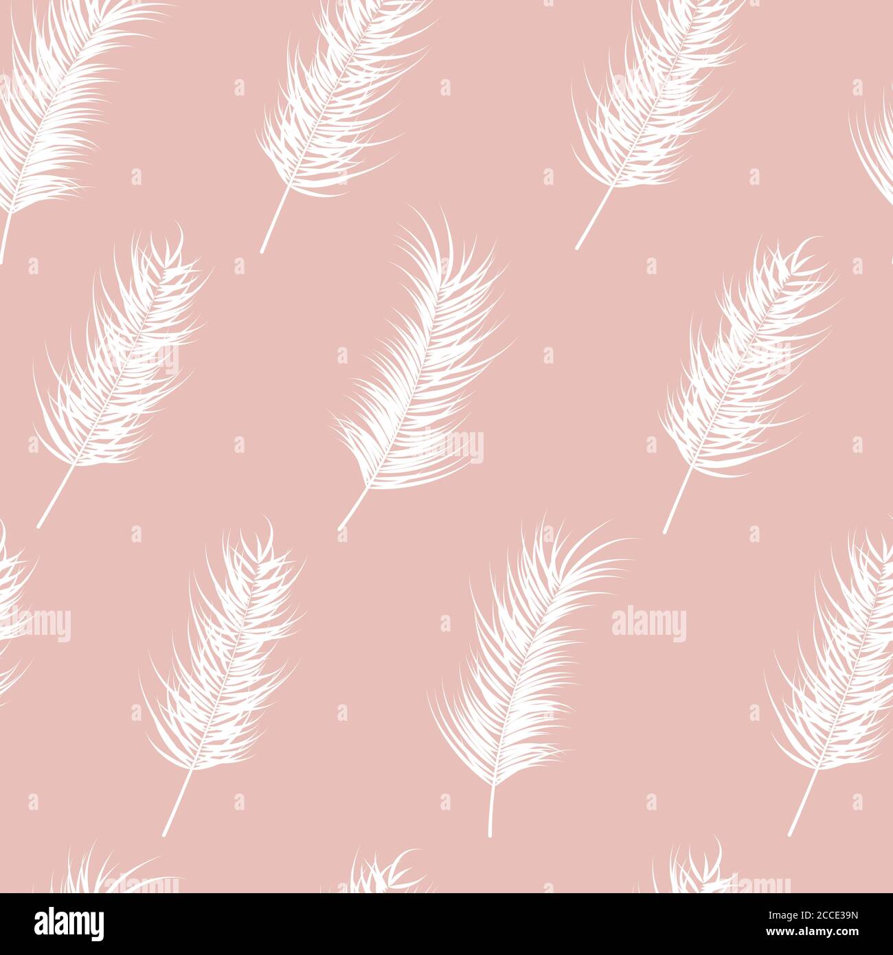 Seamless pattern with tropical leaves on pink background, vector ...