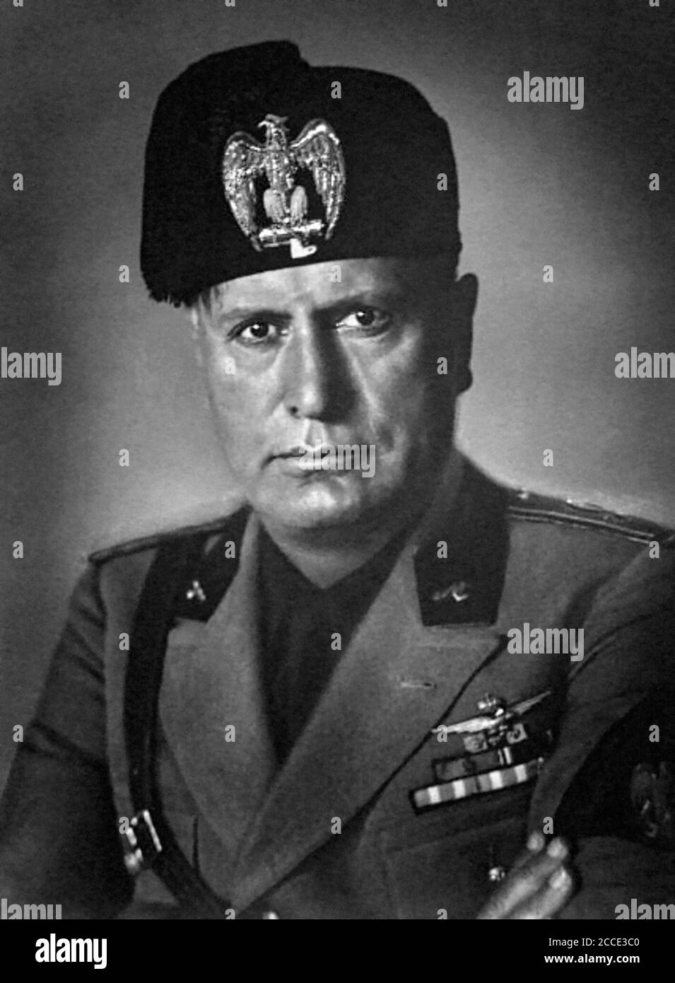 Benito Amilcare Andrea Mussolini (1883-1945), the Italian fascist dictator, in uniform. Photo c.1930 Stock Photo