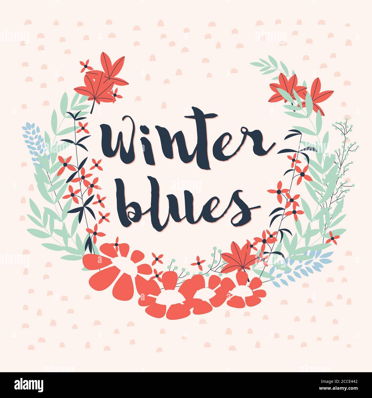 Colorful collection of winter floral arrangement and flowers for invitation, wedding or greeting cards, vector illustration Stock Vector