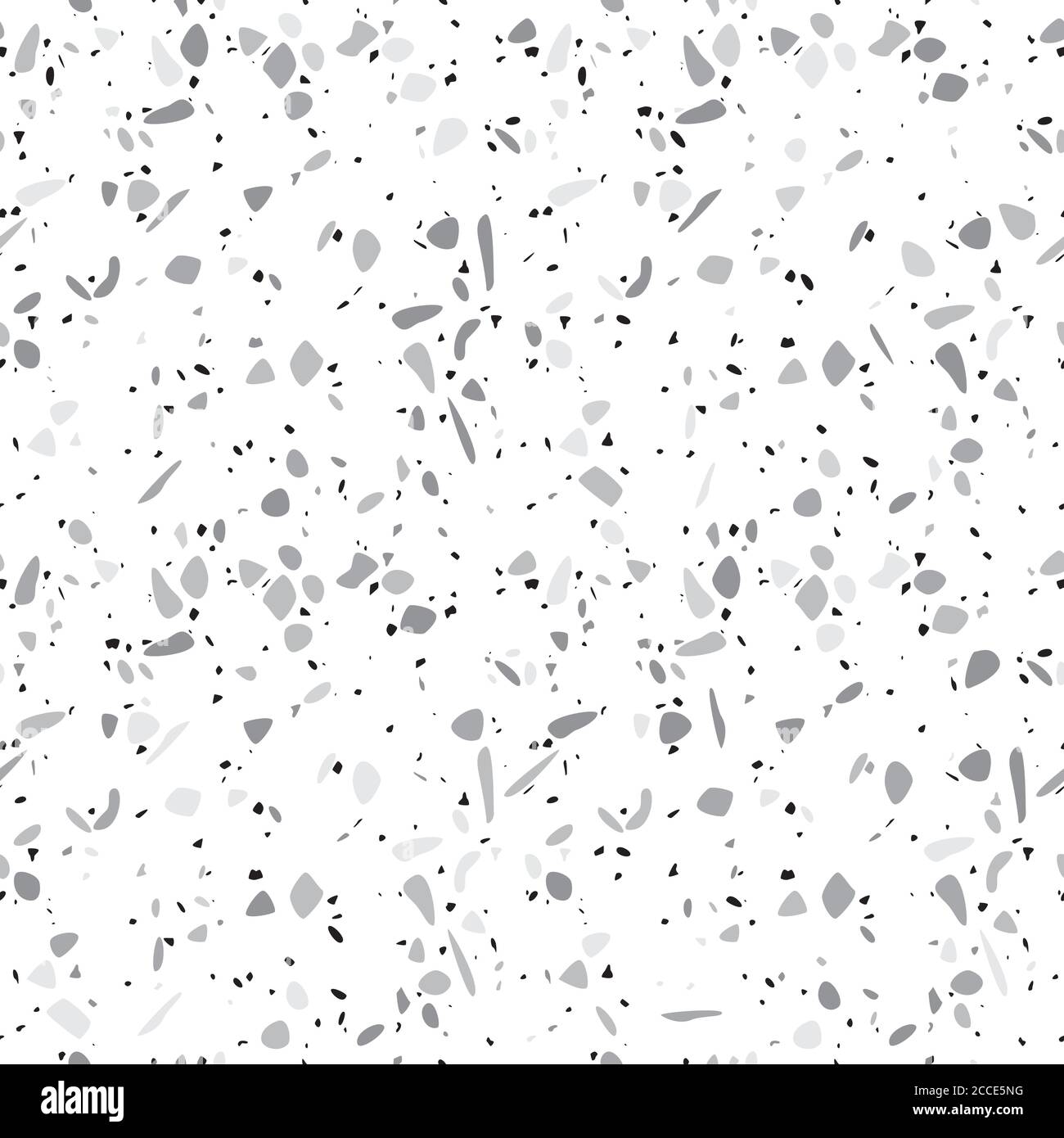 Terrazzo seamless pattern design with hand drawn rocks. Abstract modern ...