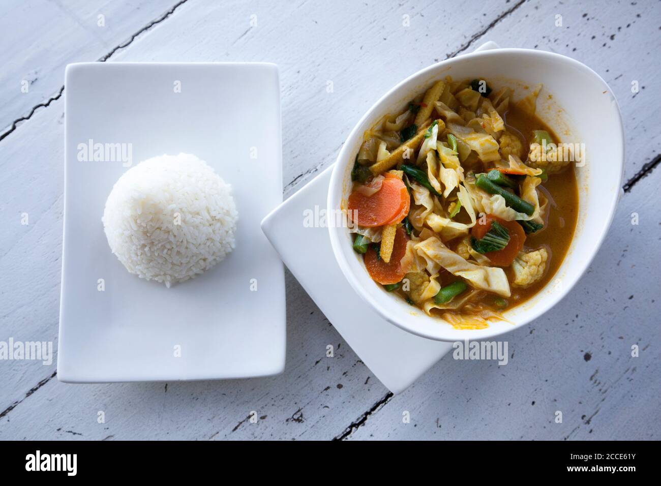 Vegetables in curry, Bali Stock Photo