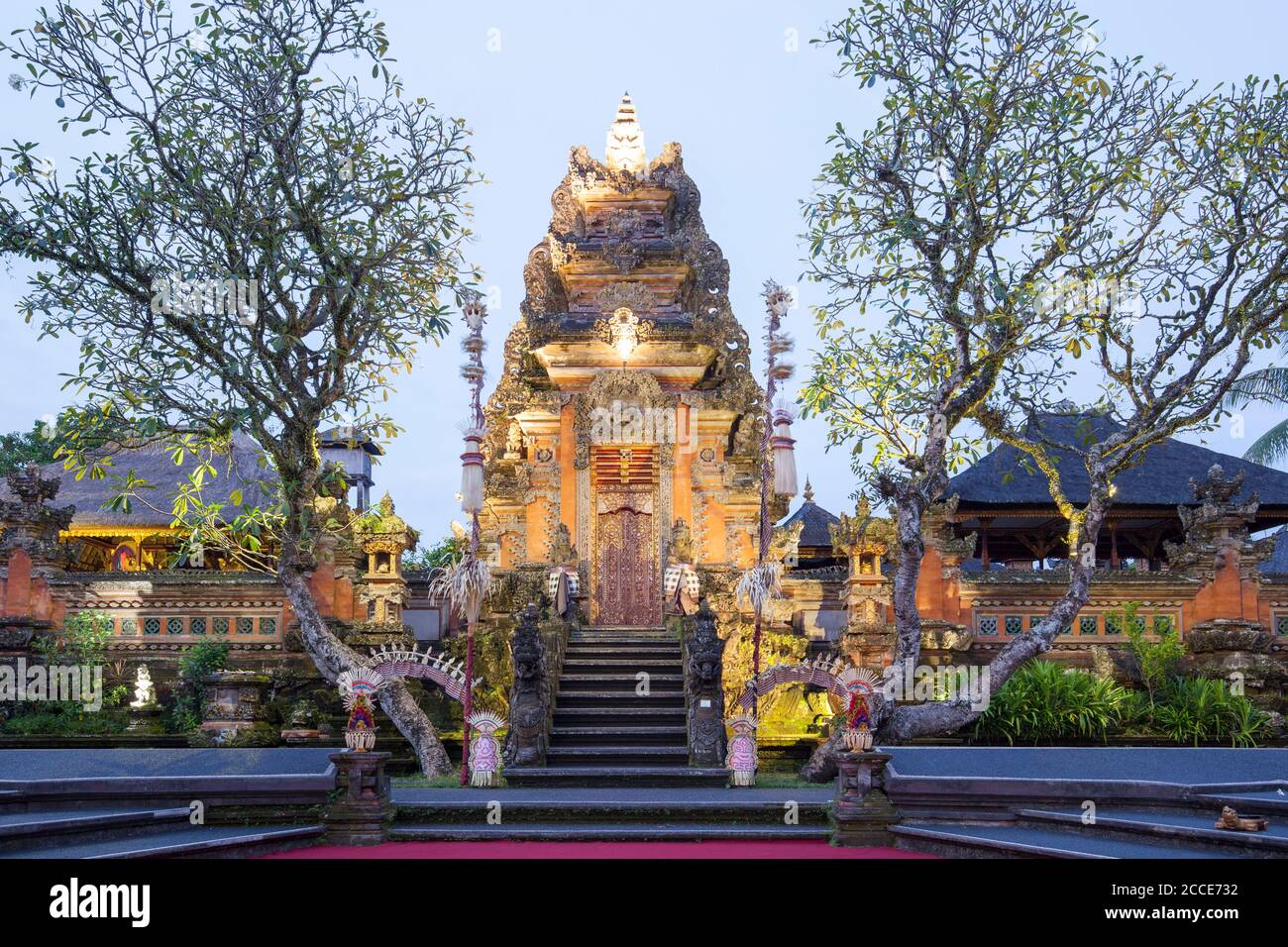 Pura Taman Saraswati, Lotus Water Palace, Ubud, Bali Stock Photo