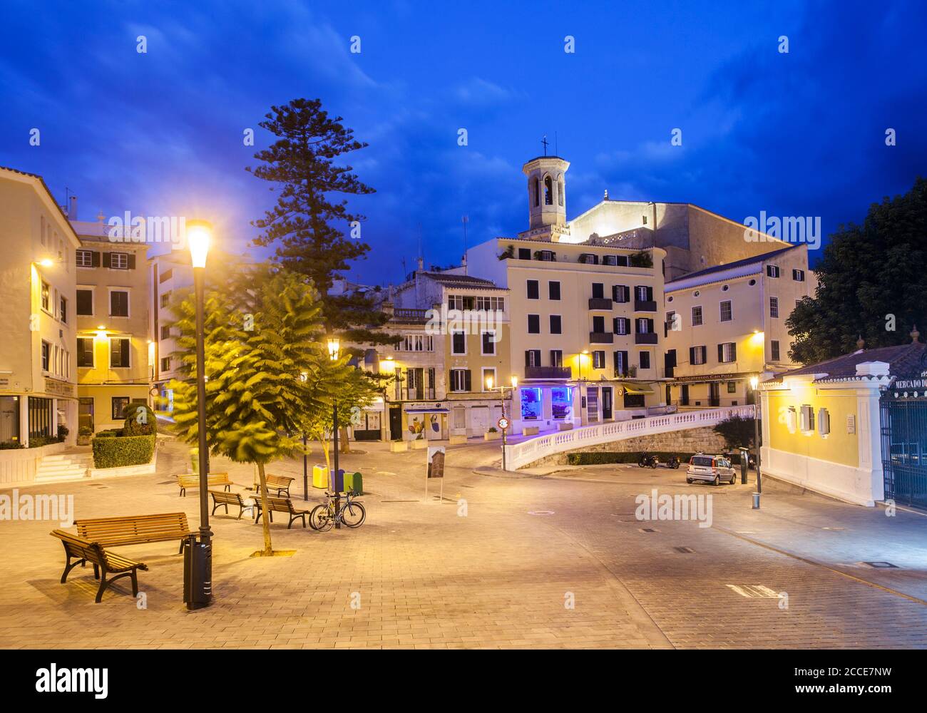 Plaza de Espanya, Mao, Mahon, Menorca Stock Photo