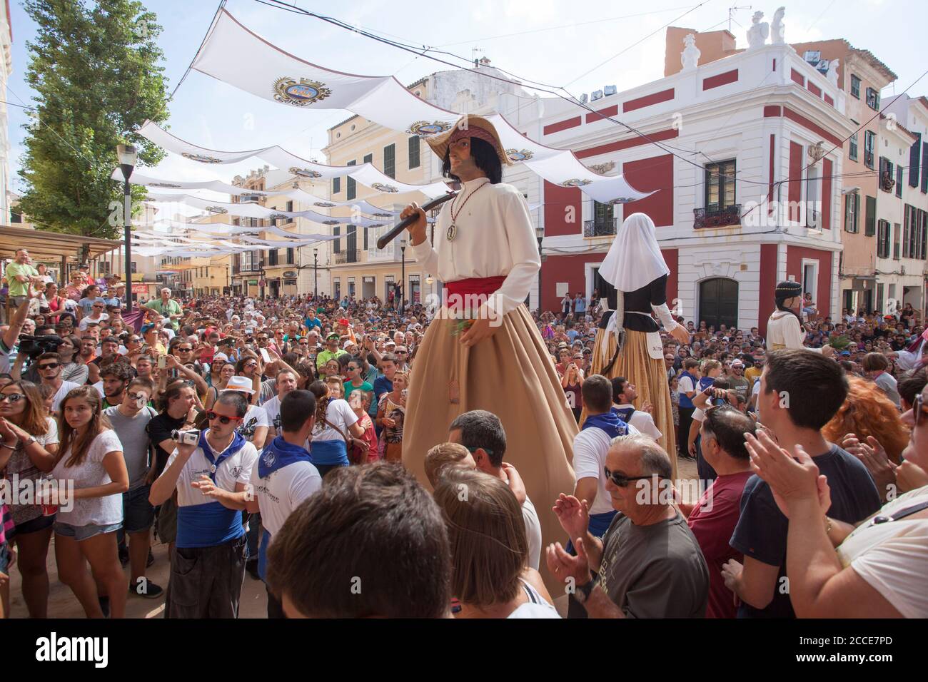 Festival in honor of the patron saint (Mare de Deu de Gracia) of Mao, Menorca Stock Photo