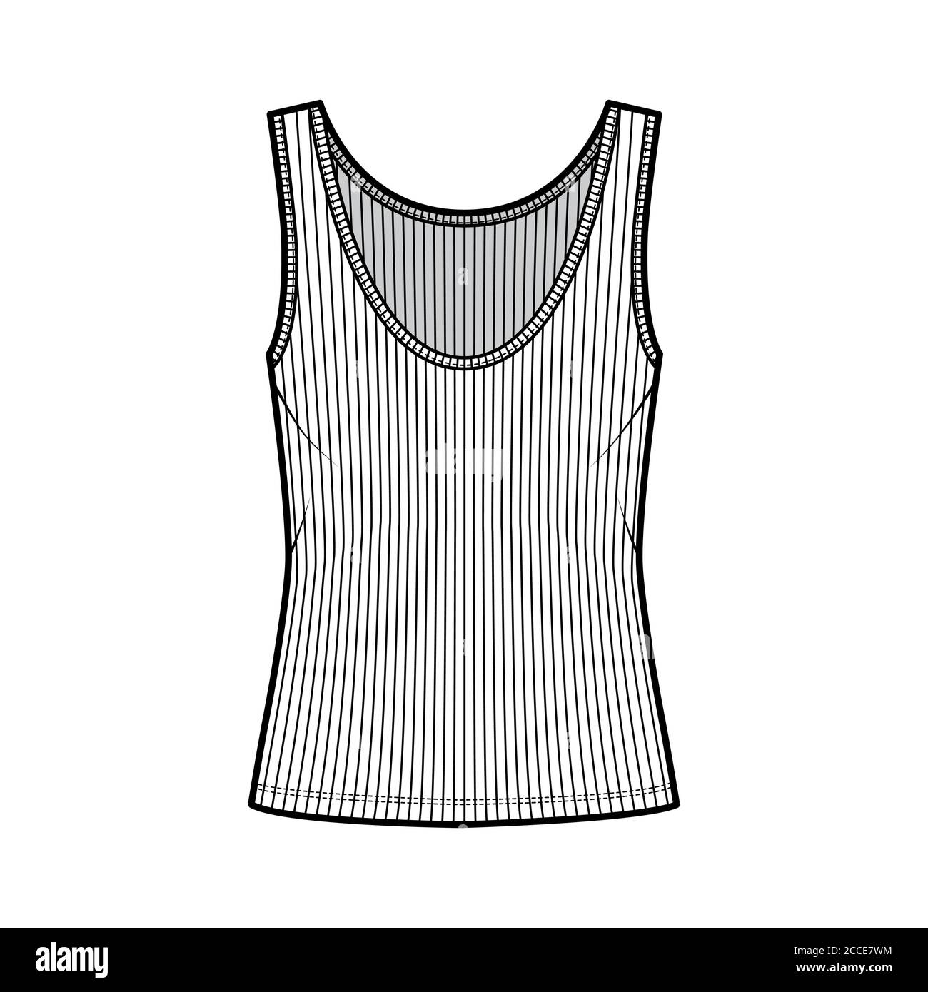 Openwork Tassel Hem Knit Tank