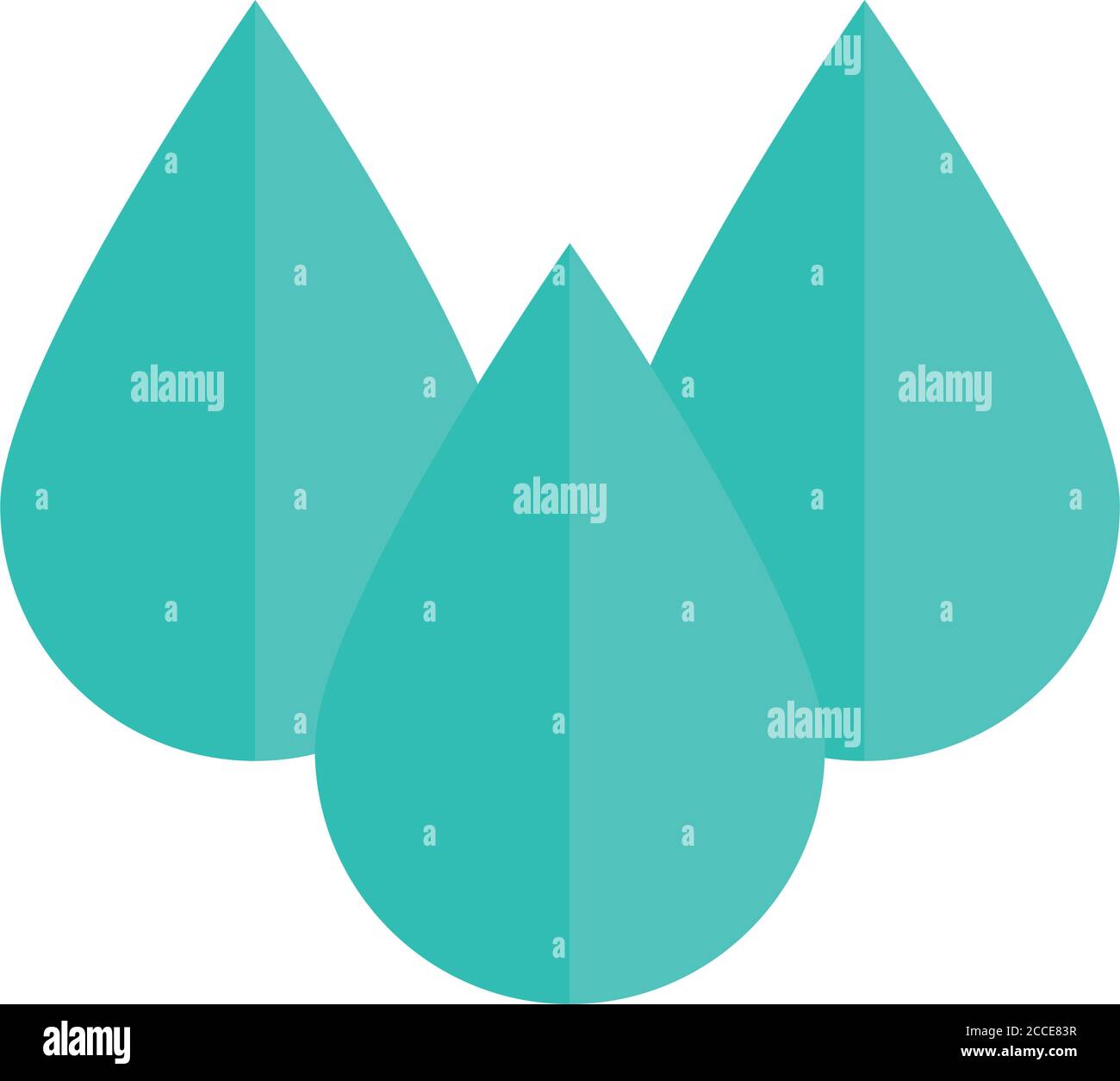 water drops liquid nature flat icon style vector illustration Stock ...