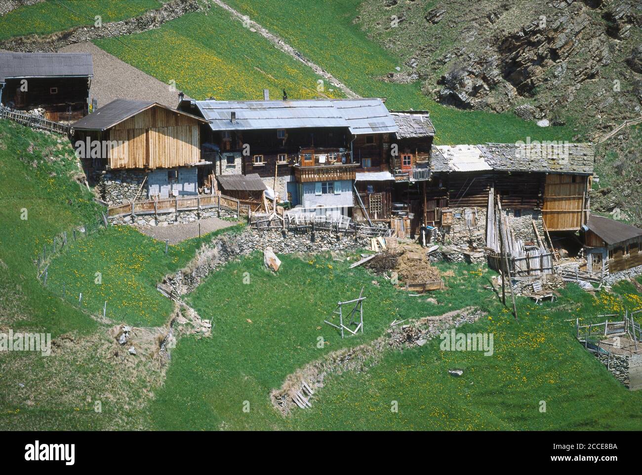 Italy, Trentino-South Tyrol, Alto Adige, South Tyrol, Vinschgau, from old life, mountain farmers in South Tyrol, Bergbauernhoefe, Egg, Vinschgau, St. Stock Photo