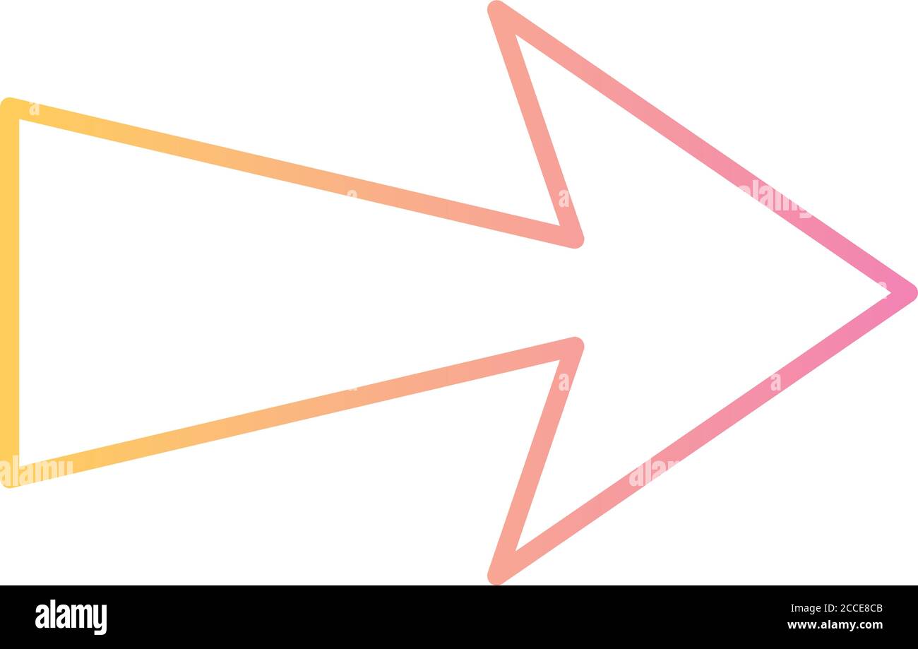 arrow pointing right gradient style icon design of direction web ...