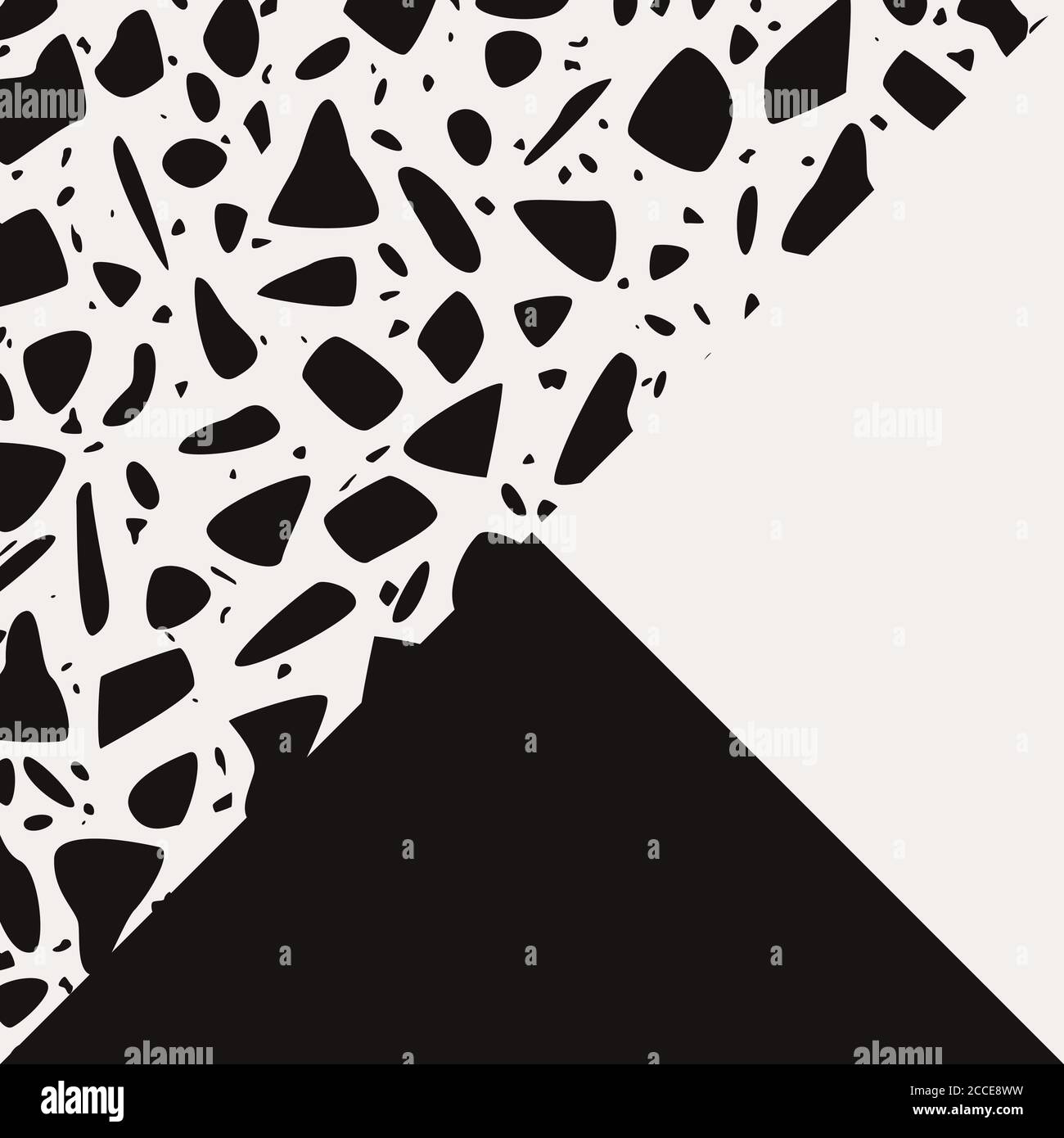 Terrazzo pattern design with hand drawn rocks and geometric shapes ...