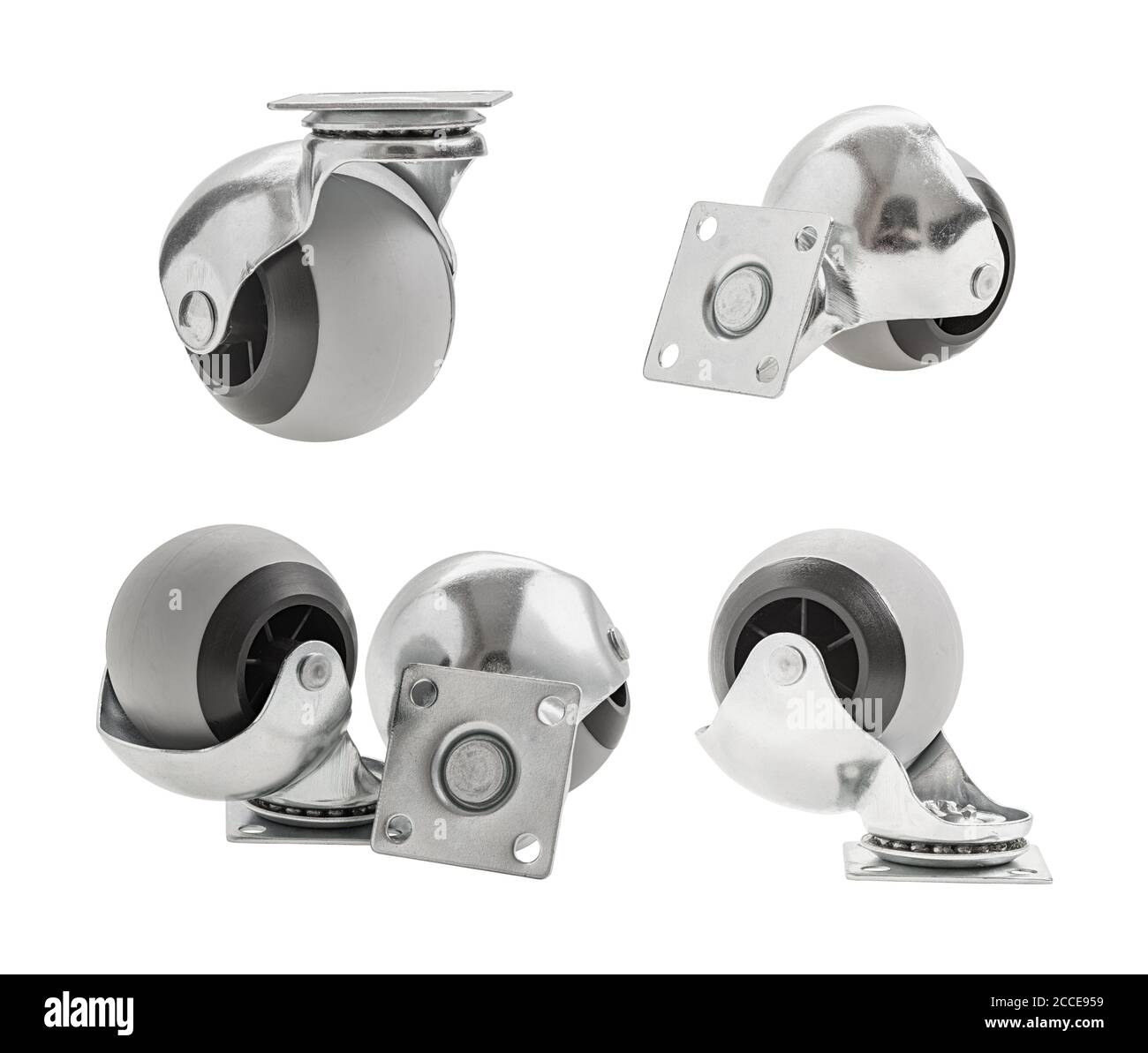 Rubber ball caster wheel isolated Stock Photo Alamy