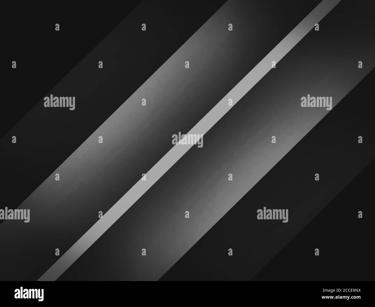 Silver color 3d illustration stripe beam in black shade background Stock Photo