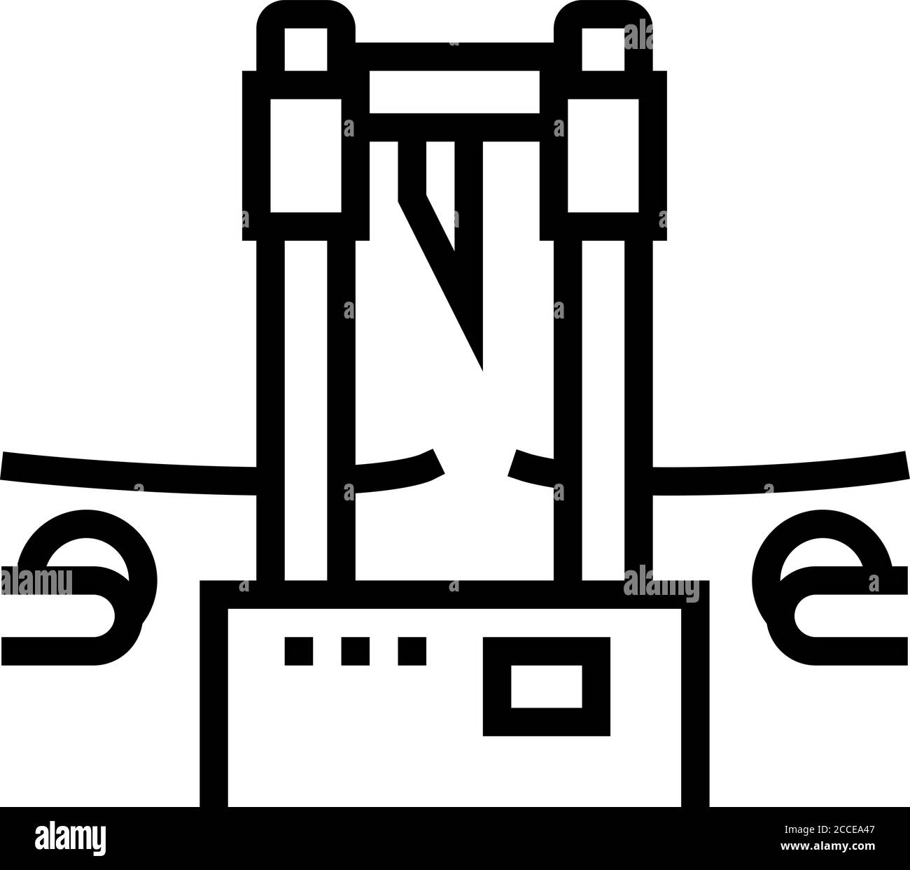 industrial cutting equipment line icon vector illustration Stock Vector ...