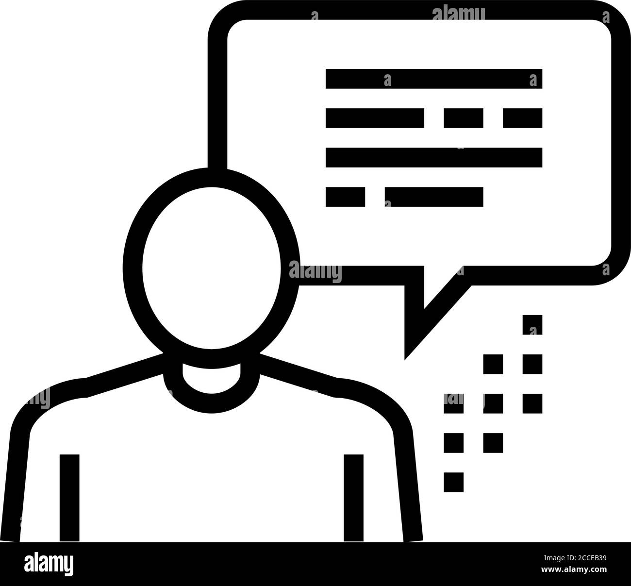 human talking line icon vector illustration Stock Vector Image & Art ...