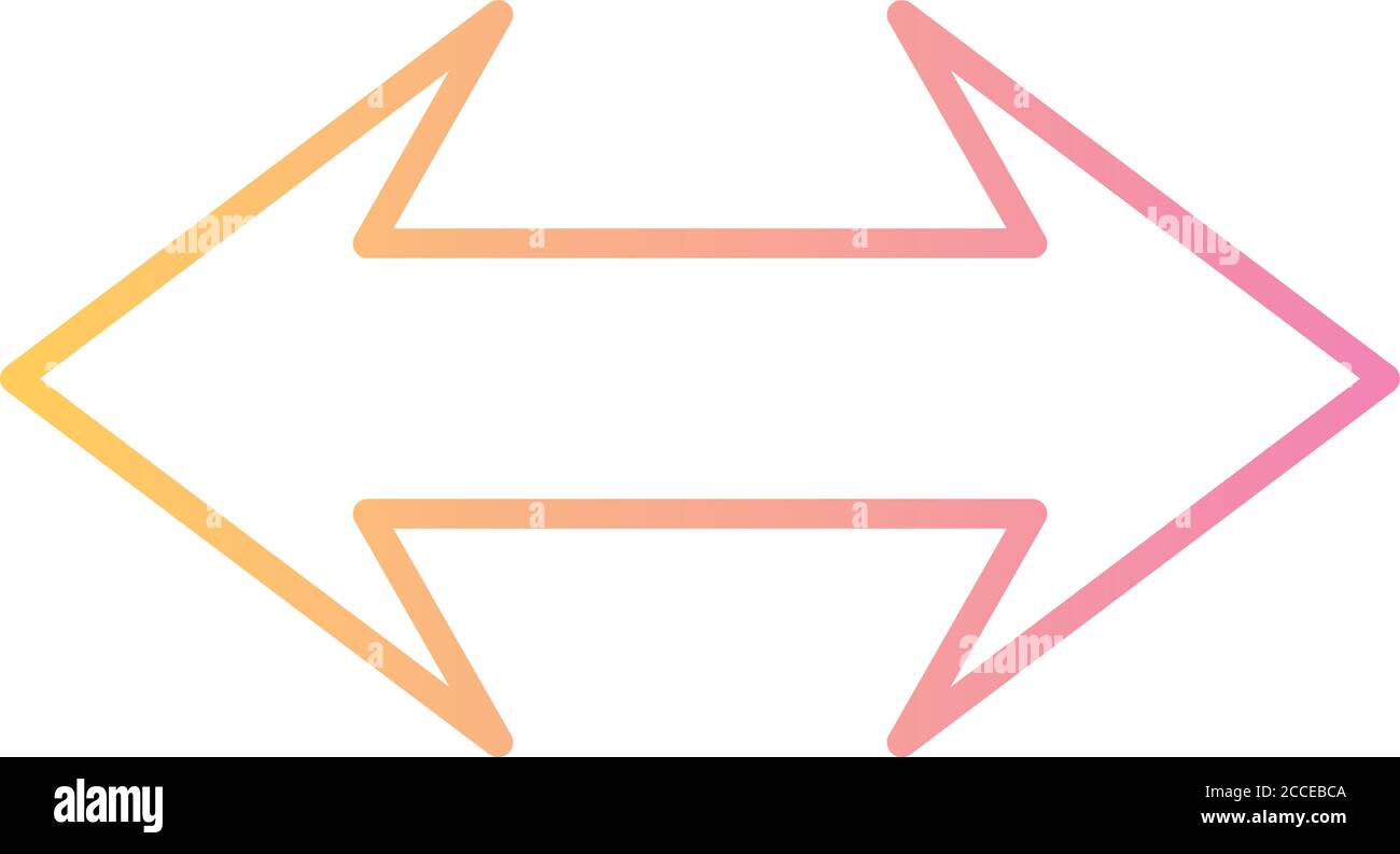 right and leaft arrow gradient style icon design of direction web ...