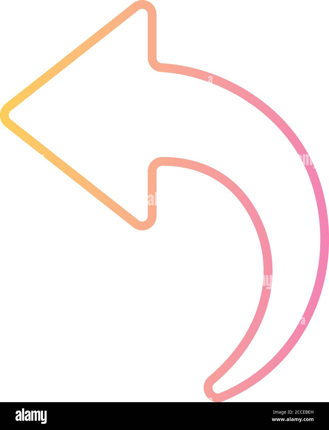 back arrow gradient style icon design of direction web forward and ...